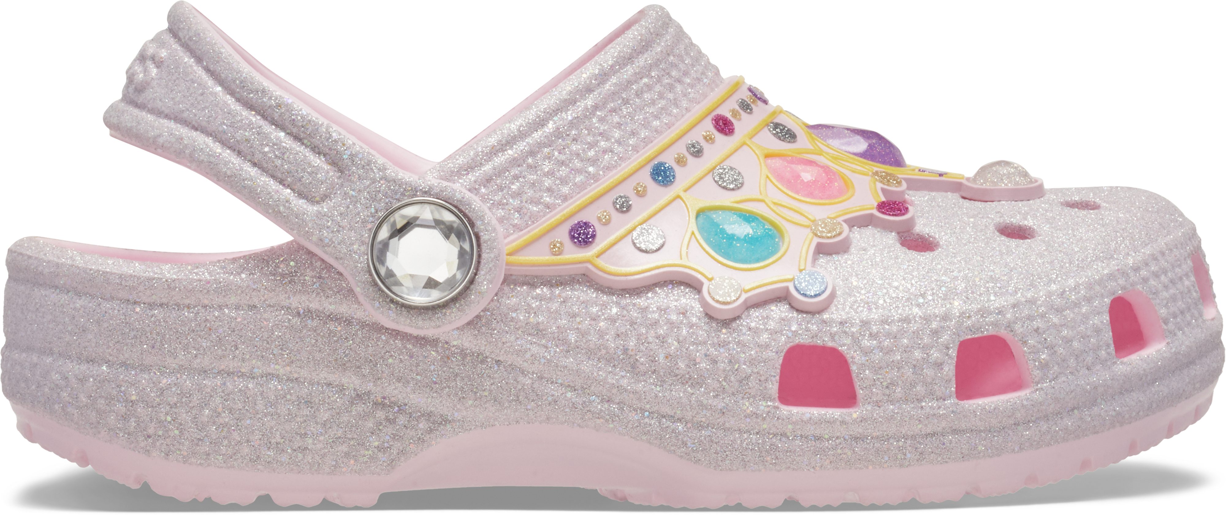 Crocs Classic IAM Princess Clog Clog Schlupfschuh, Hausschuh mit schwenkbarem Fersenriemen, Luftöffnungen