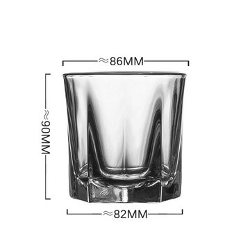 FELIXLEO Whiskyglas Whisky Gläser 2er Set, Gin Gläser Set 270ml, Rum Gläser