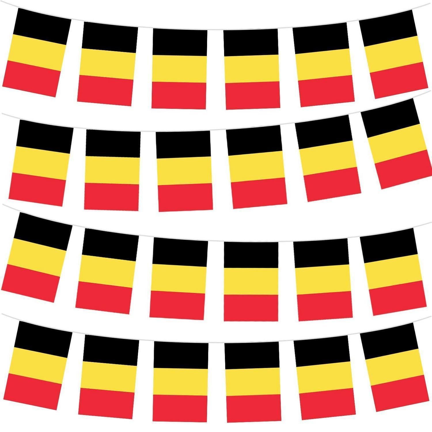 LuxusKollektion Flagge 10m Flaggenkette 30x Belgien EM Deko