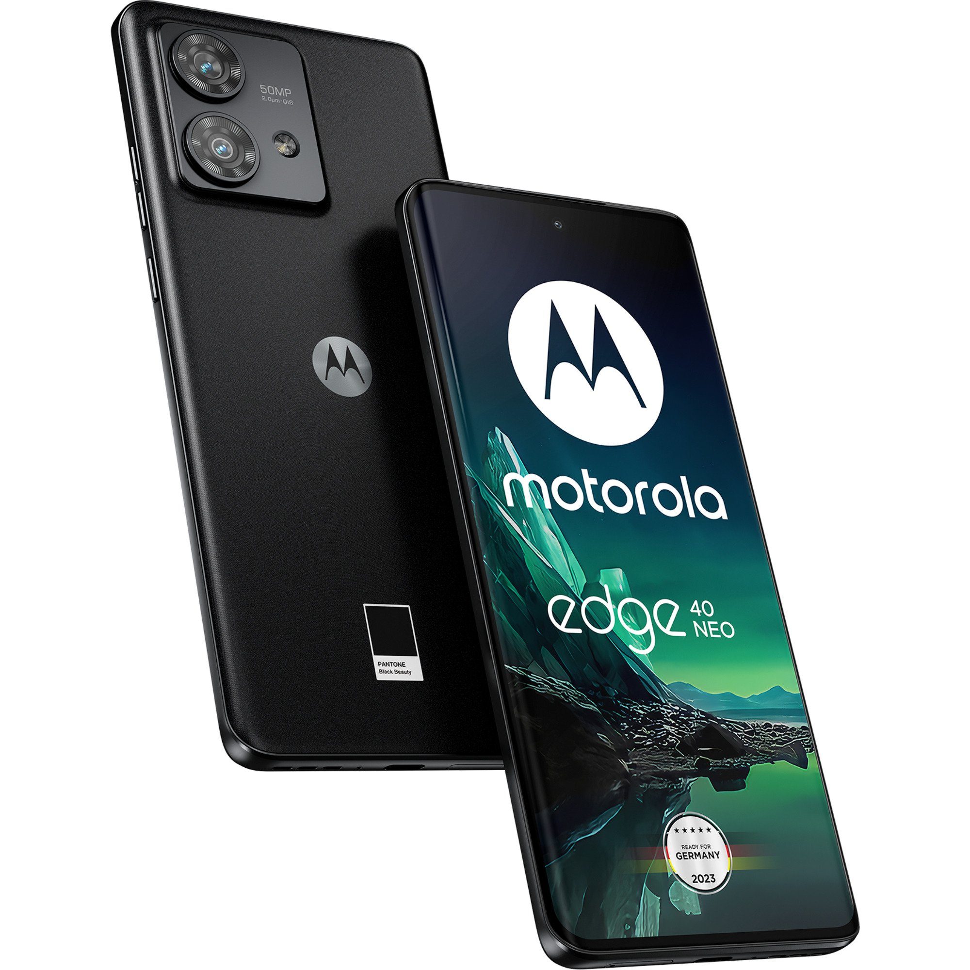 Motorola Motorola edge 40 Neo 256GB, Handy, (Black Beauty, Smartphone (50 MP MP Kamera)