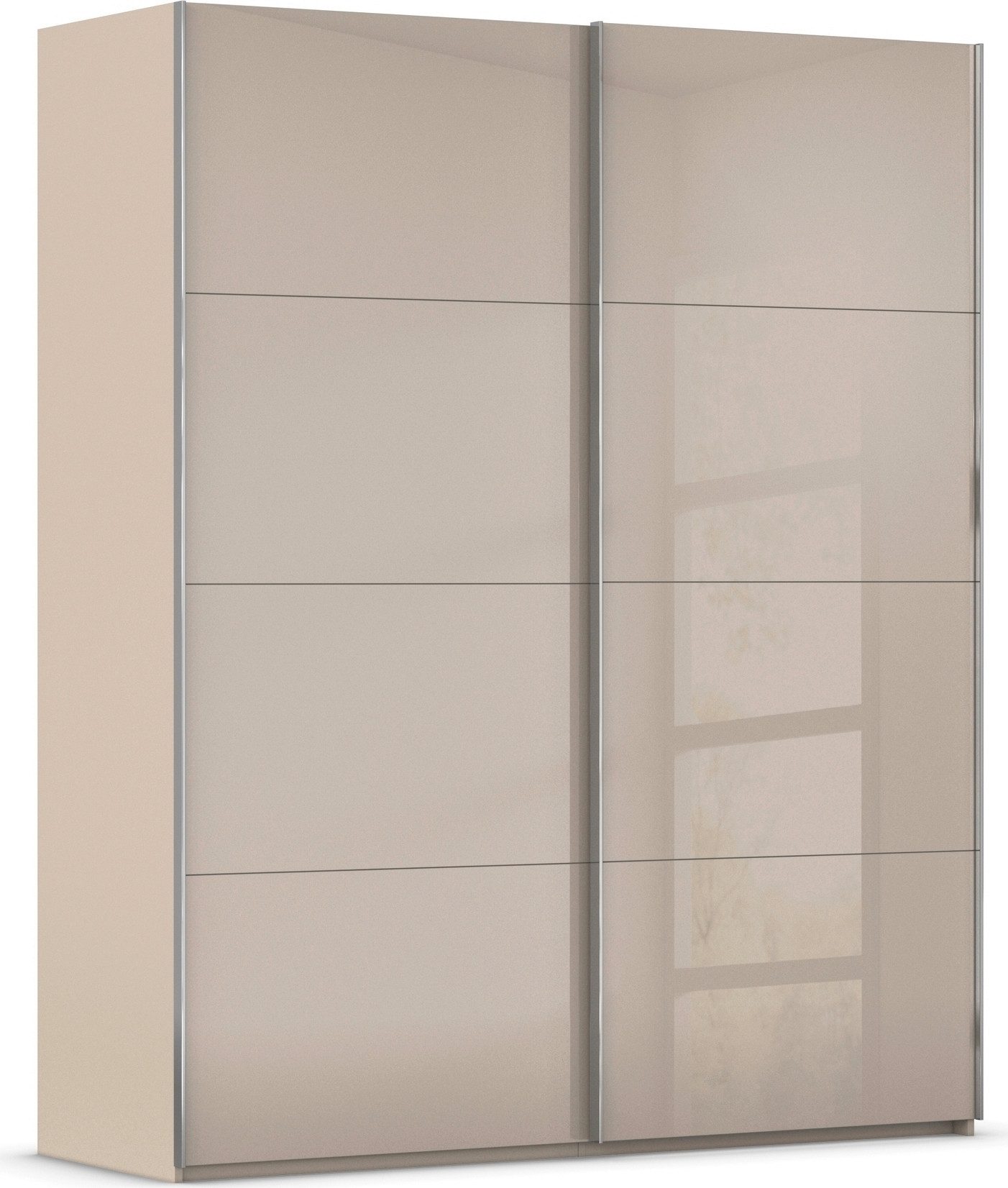 rauch Schwebetürenschrank Kleiderschrank Schrank Garderobe Schlafzimmerschrank SCALE-FYRA edle viergeteilte Türen mit Glas-Front viele Farben MADE IN GERMANY