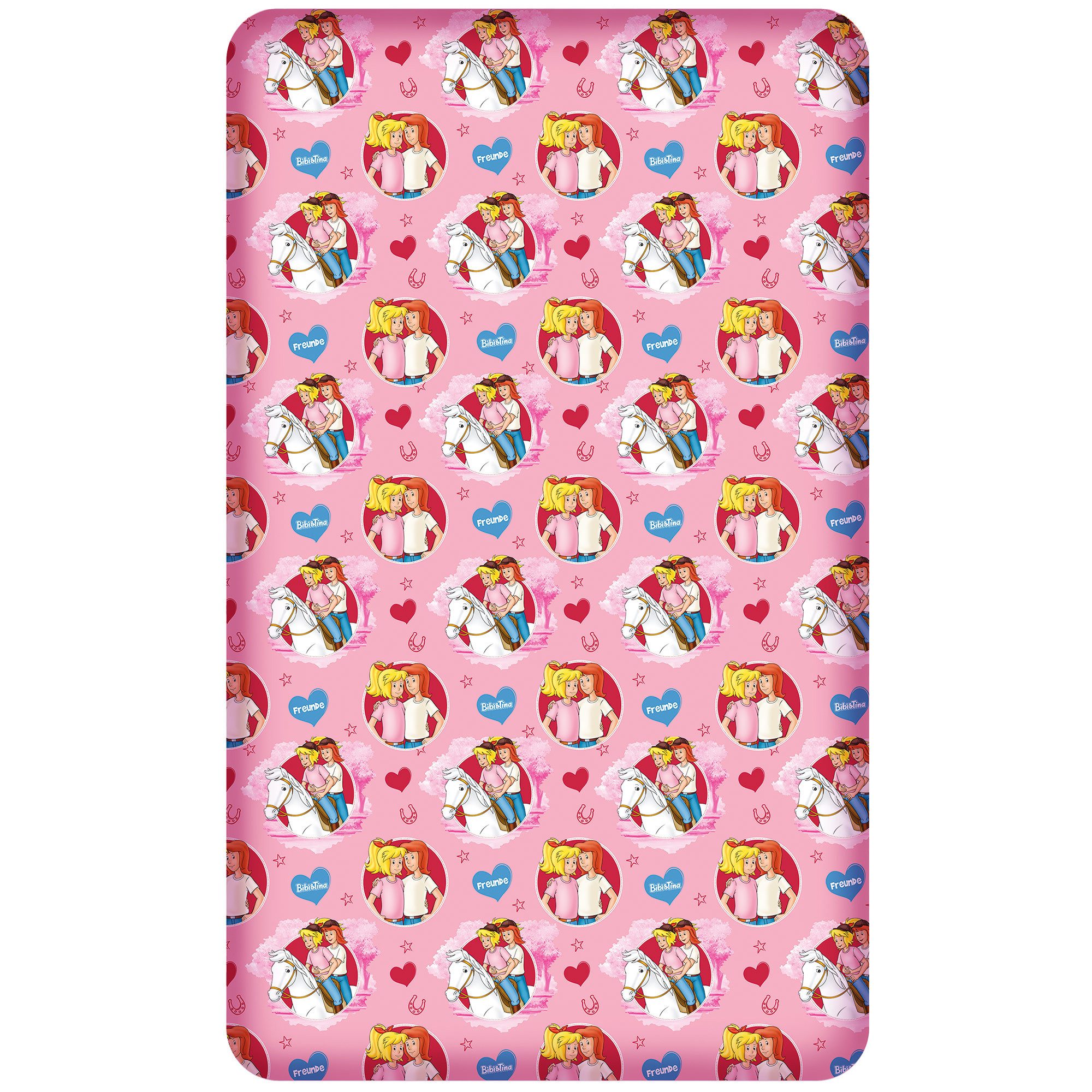 BERONAGE Spannbettlaken Bibi und Tina Spannbettlaken Freunde 90/100 x 190/2 günstig online kaufen
