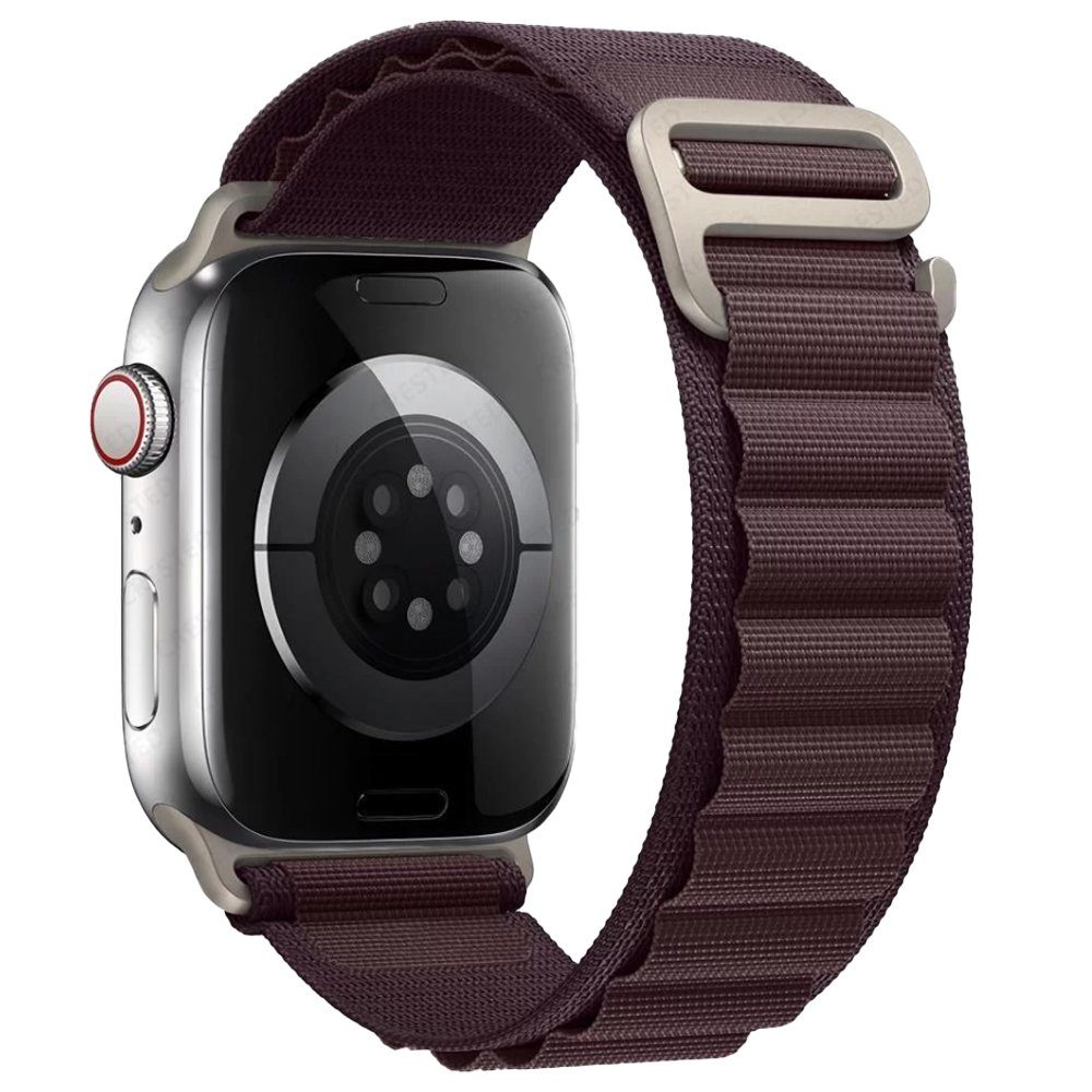 Mutoy Smartwatch-Armband Alpine Loop Armband Kompatibel mit Apple Watch für Damen Herren, 44mm 45mm 49mm 42mm Uhrenarmbänder für iWatch 8/7/6/5/4/3/2/1/Ultra/SE Lila
