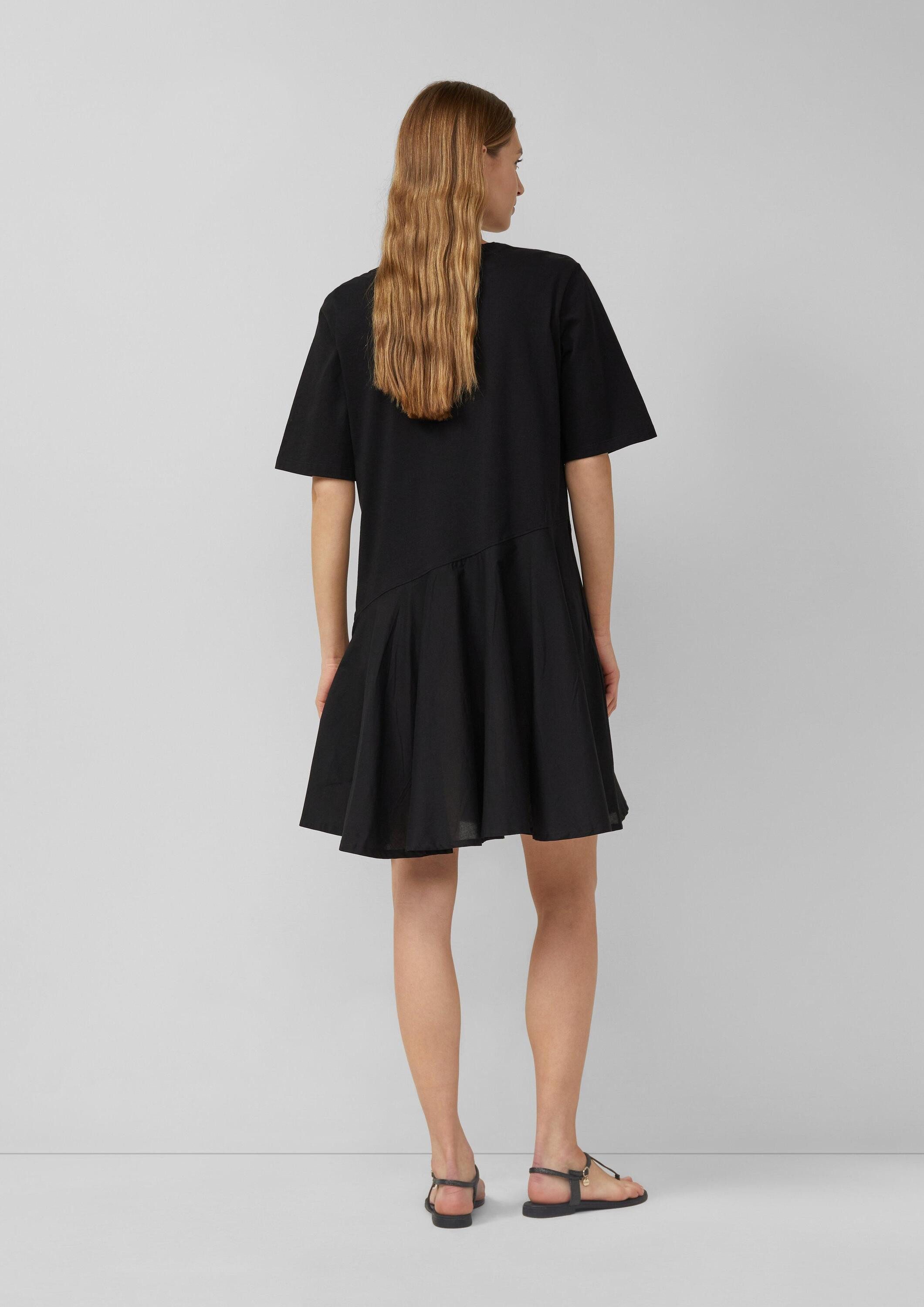 s.Oliver Minikleid Kleid Fabricmix-Kleid mit asymmetrischer Naht