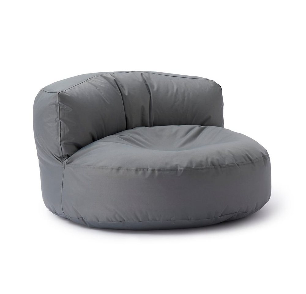 Lumaland Sitzsack Round Sofa Sitzkissen Bean Bag Couch Lounge, inkl. Rückenlehne In-& Outdoor 90x90x50cm