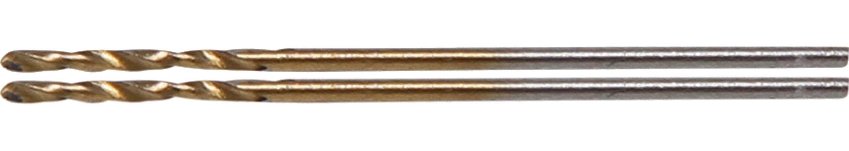 BGS technic Spiralbohrer Spiralbohrer, HSS-G, titan-nitriert, 1,0 mm, 2-tlg.
