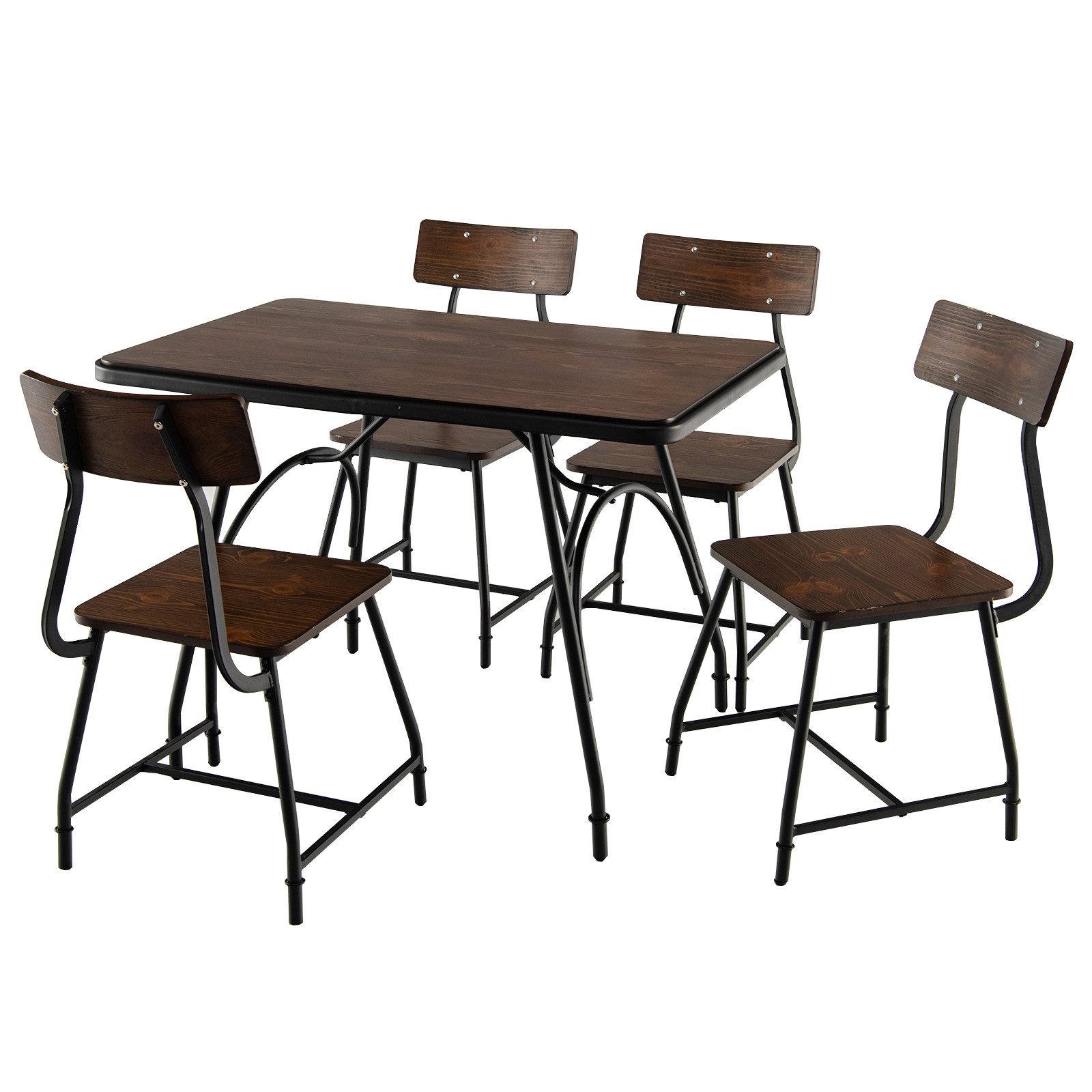 COSTWAY Essgruppe, (5-tlg), mit 4 Stühlen günstig online kaufen