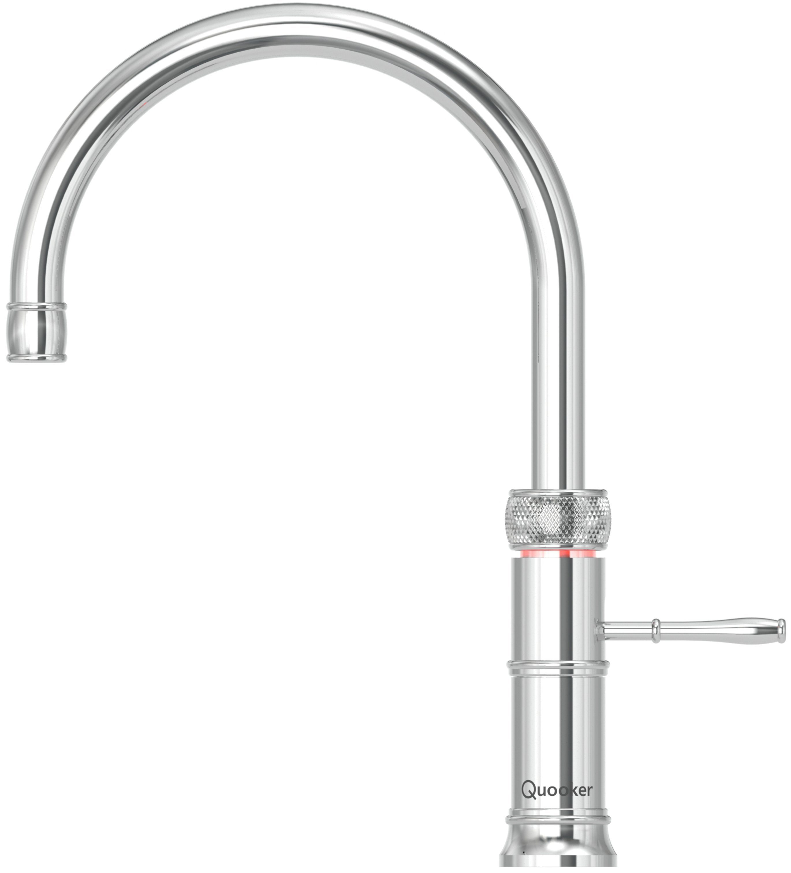 2 FUSION mit B Trinkwassersystem QUOOKER Küchenarmatur 100°C ROUND Kochendwasserhahn (2-St) CLASSIC Chrom mit CUBE QUOOKER (22CFRCHRCUBE) COMBI