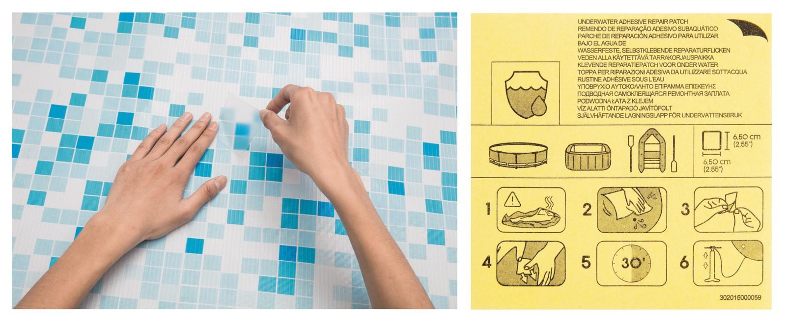 Bestway Luftmatratze 10er-Set Reparaturflicken selbstklebend wasserfest Pool Luftmatratze