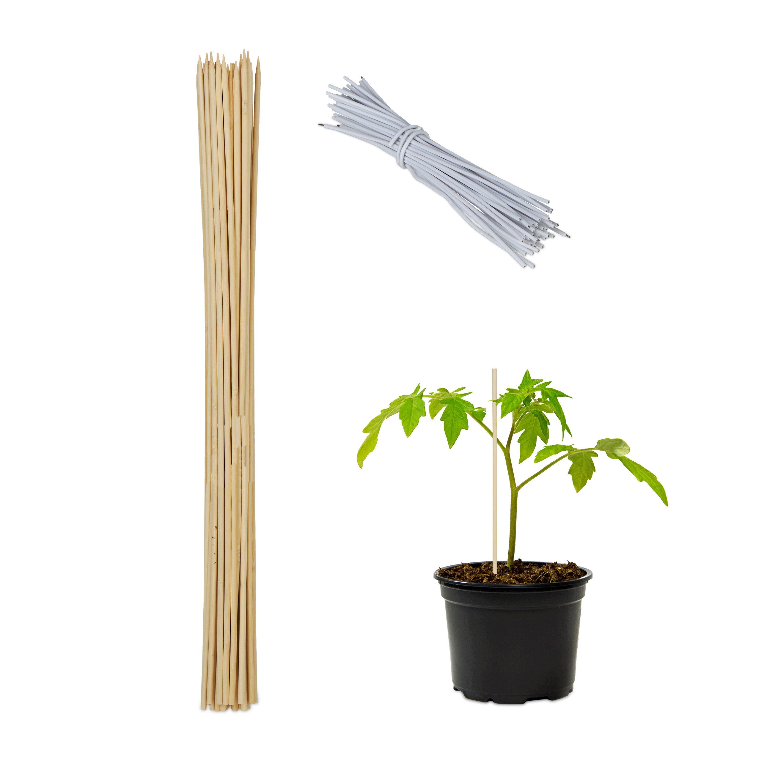 relaxdays Rankhilfe 50er Set Pflanzstäbe 60 günstig online kaufen