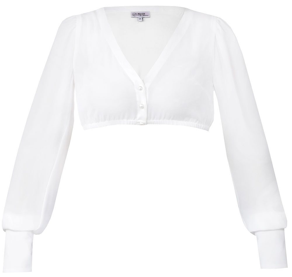 MarJo Dirndlbluse Dirndlbluse Jachenau Langarm ecru