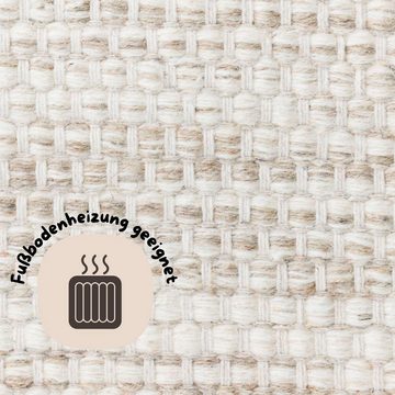 Wollteppich Woolscape, andas, rechteckig, Höhe: 10 mm, handgewebter Wendeteppich, meliert, reine Wolle, Wohnzimmer