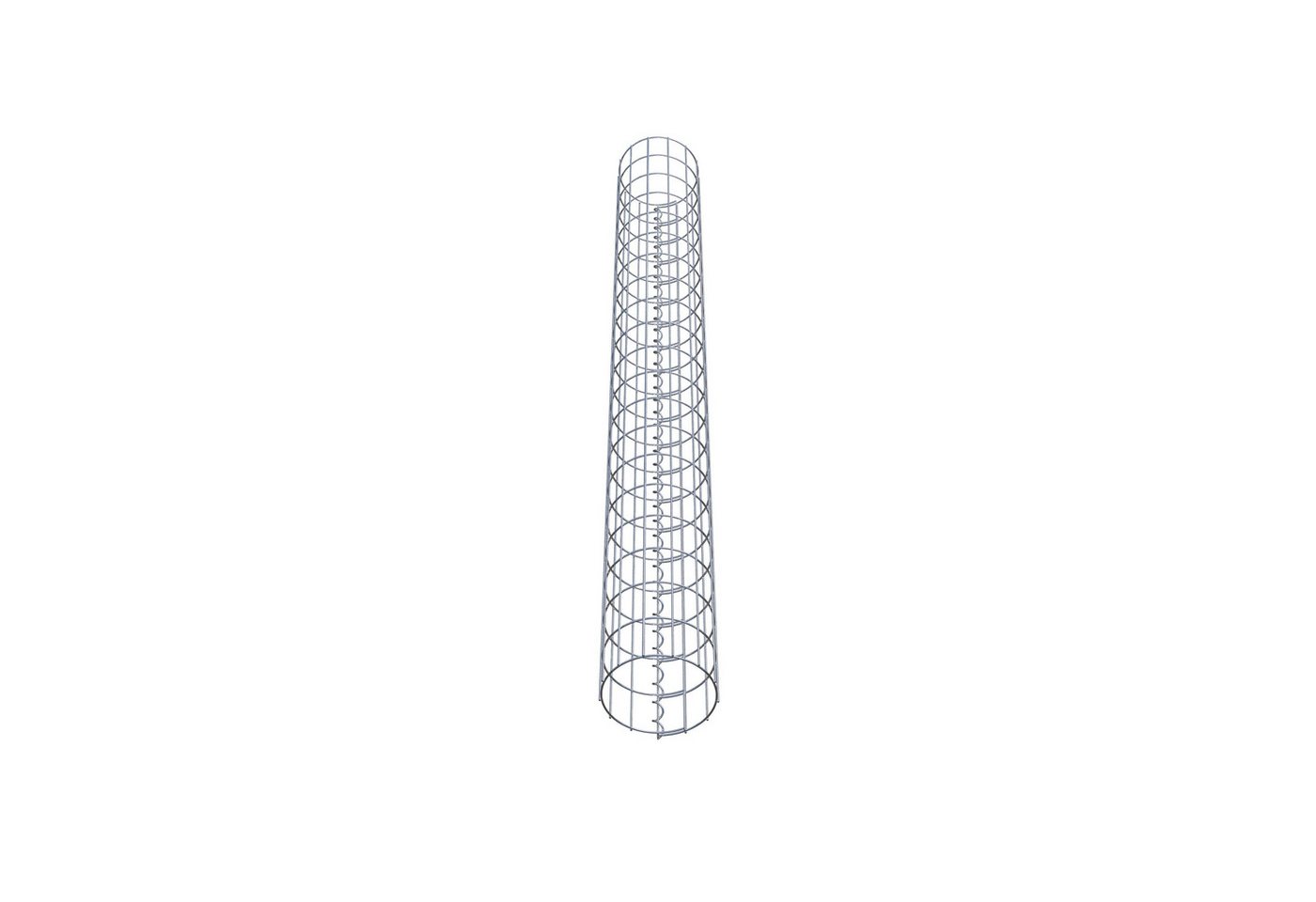Thumbnail - Gabiona Steinsäule Gabionensäule rund 22 cm Durchmesser, 200 cm Höhe, Maschenweite 5 cm, (Gabionensäule rund 22 cm Durch...