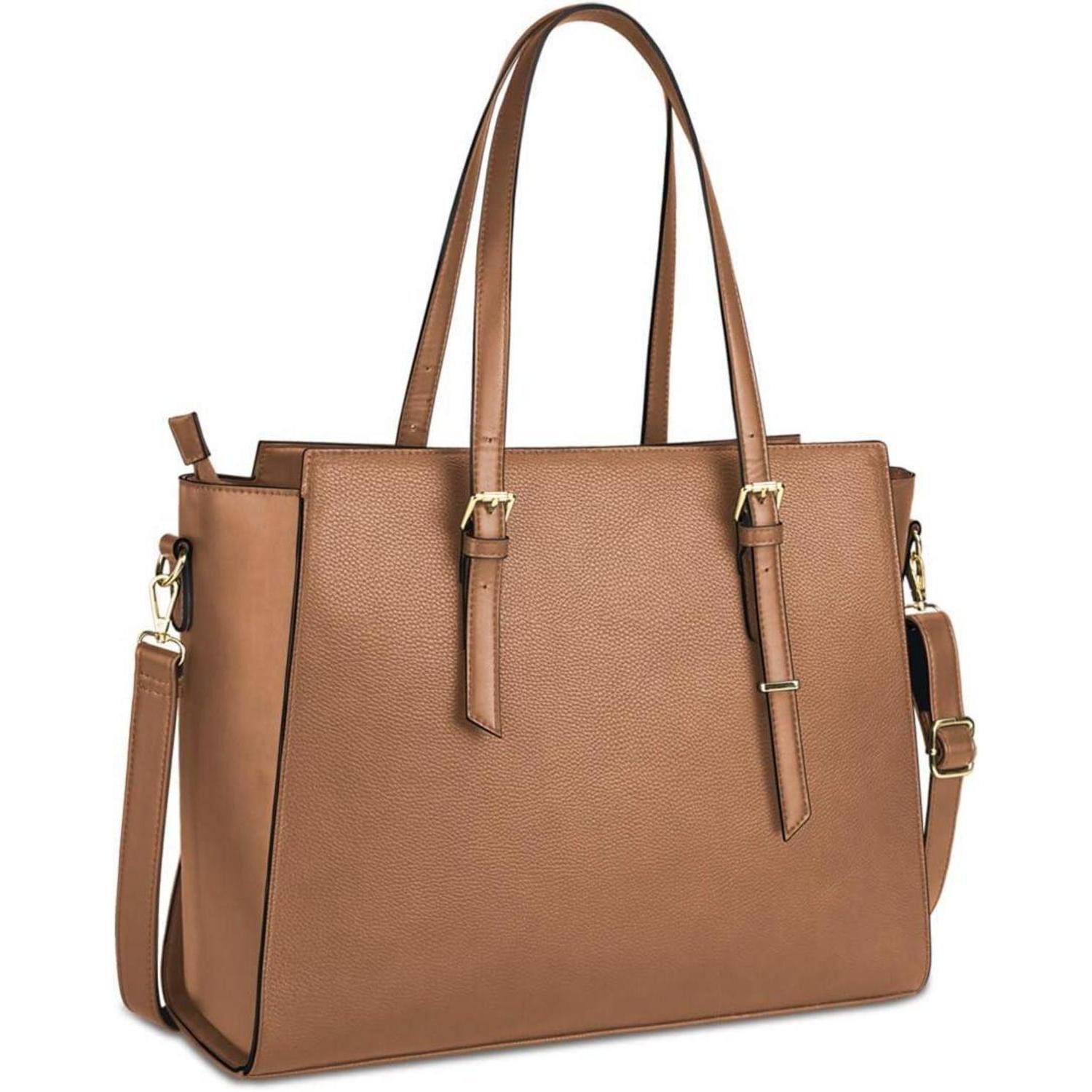 Laptoptasche Handtasche Damen Shopper Schwarz Groß Laptop Umhängetasche 15.6 Zoll