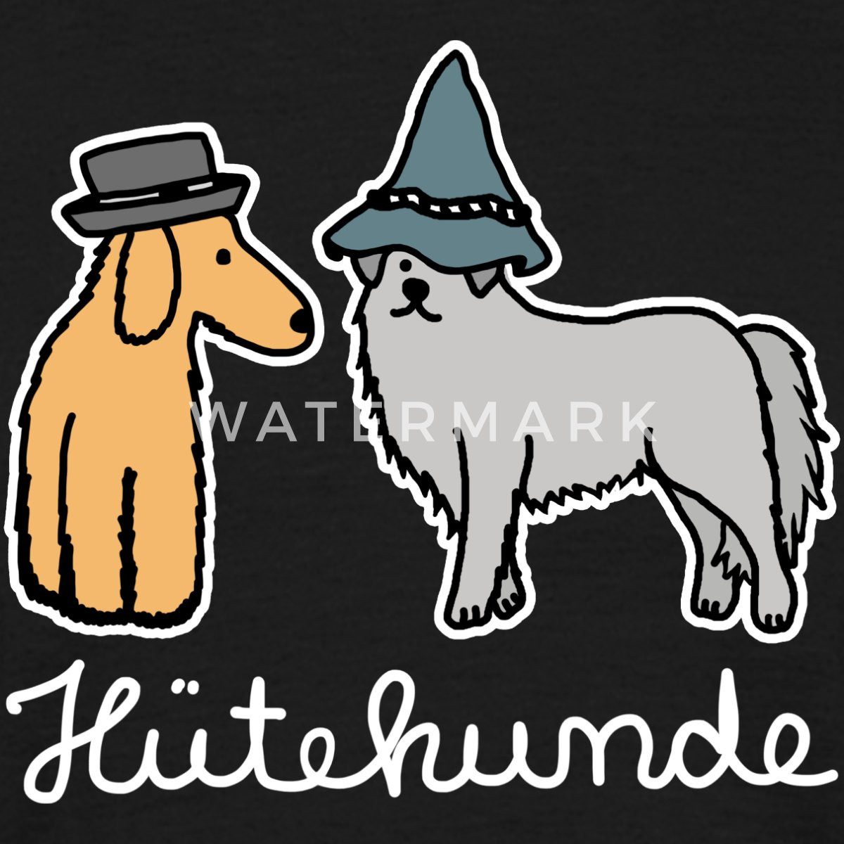 Spreadshirt T-Shirt Hütehunde Hunde Mit Hut günstig online kaufen