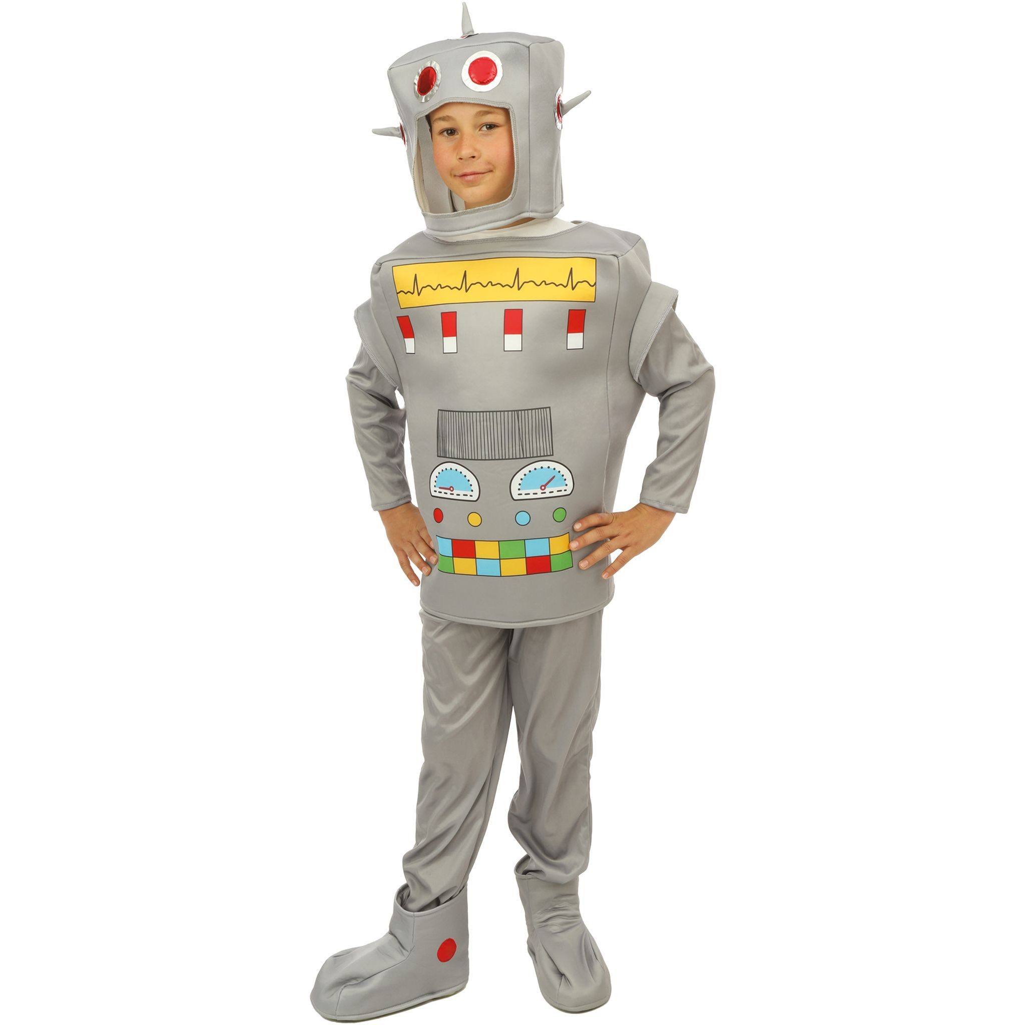 p`tit clown Kostüm RoboX-3000 Kinder Verkleidung Roboter Grau