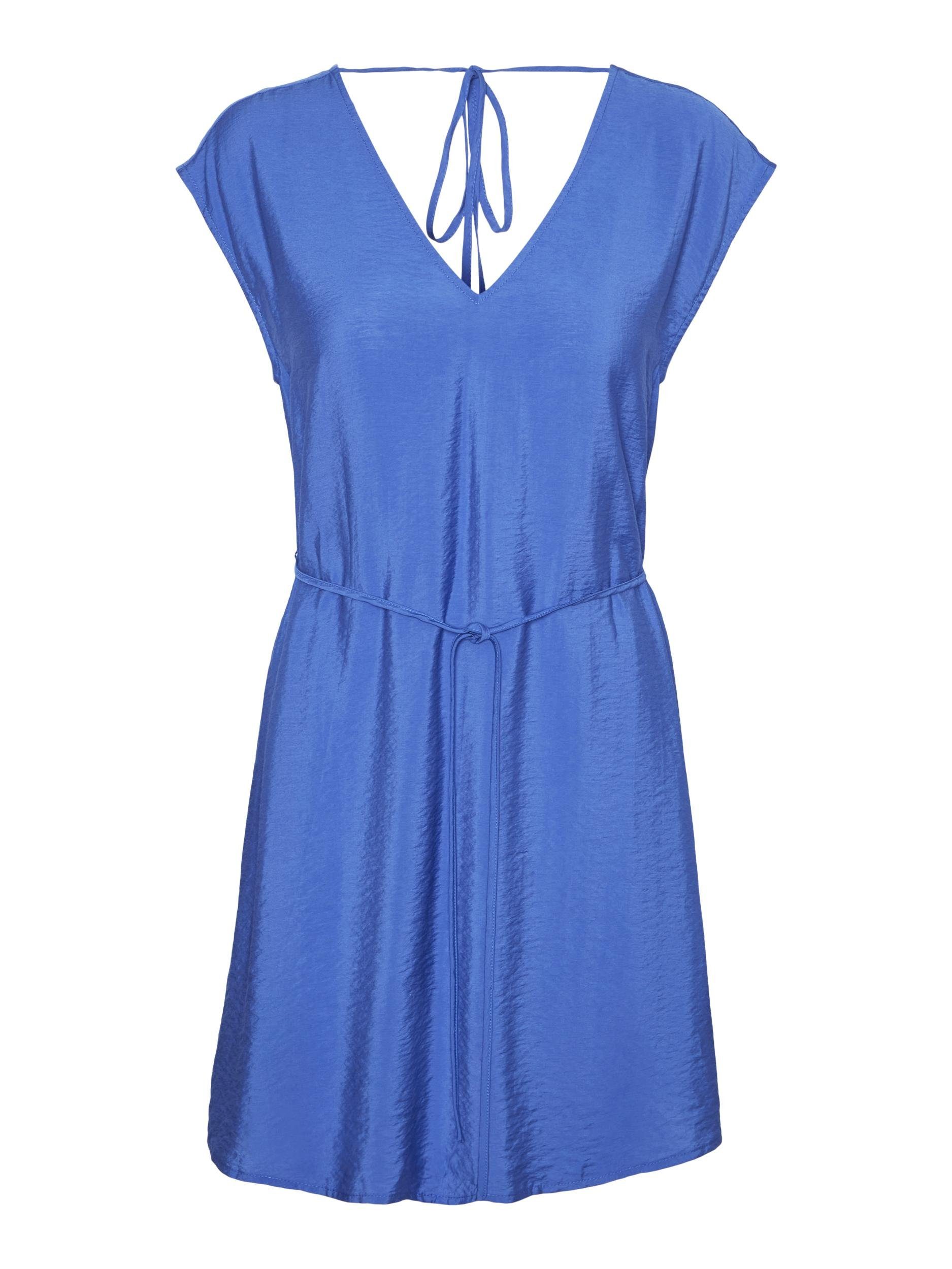 Vero Moda Minikleid VMIRIS S/L Dazzling NOOS DRESS SHORT WVN V-NECK Blue
