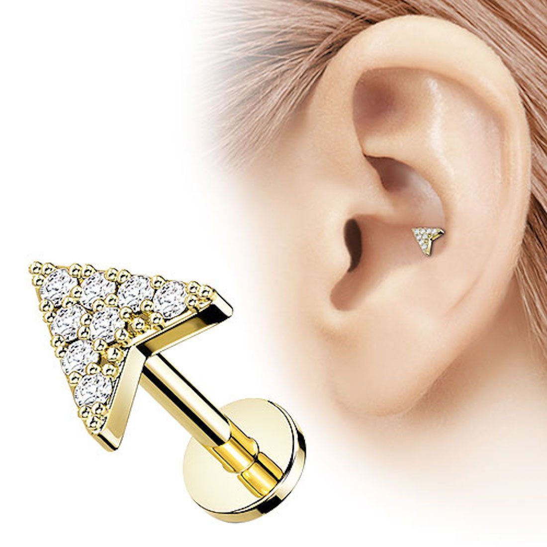 Helix Piercing Stecker - Edelstahl Barbell Mit Kugel
