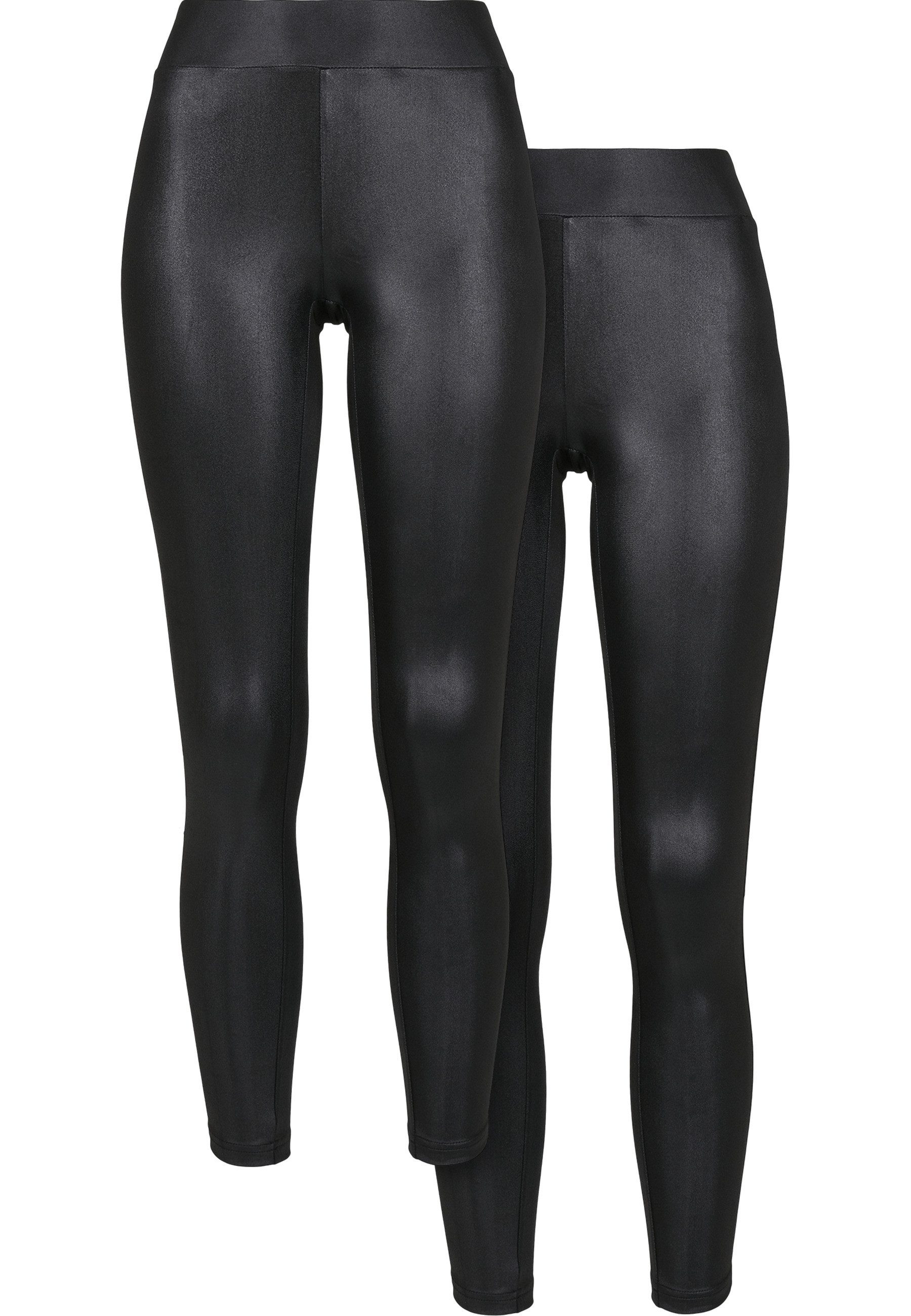Leggings Urban Classics Damen Ladies Synthetic Leather Leggings 2-Pack