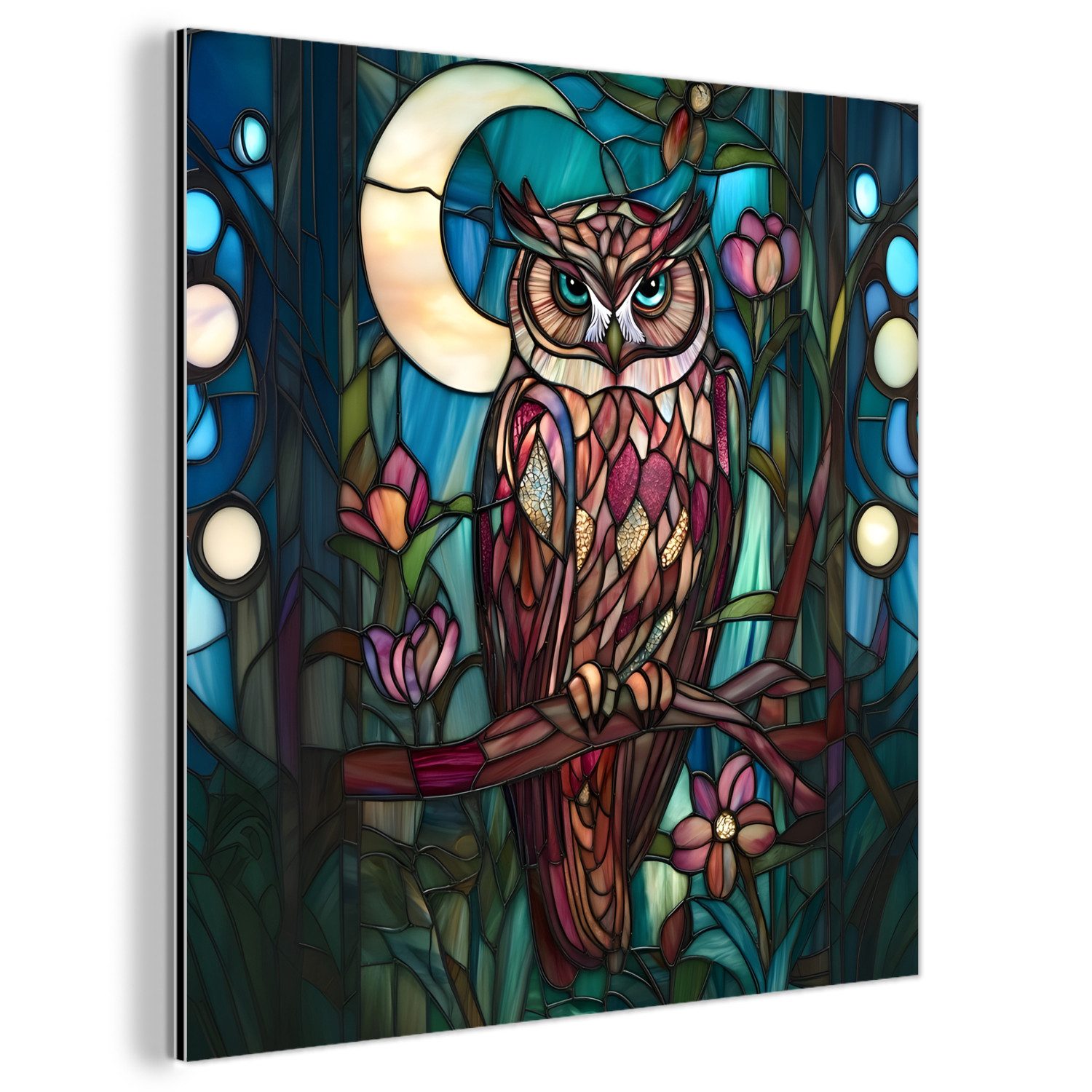 MuchoWow Metallbild Eule - Mosaik - günstig online kaufen