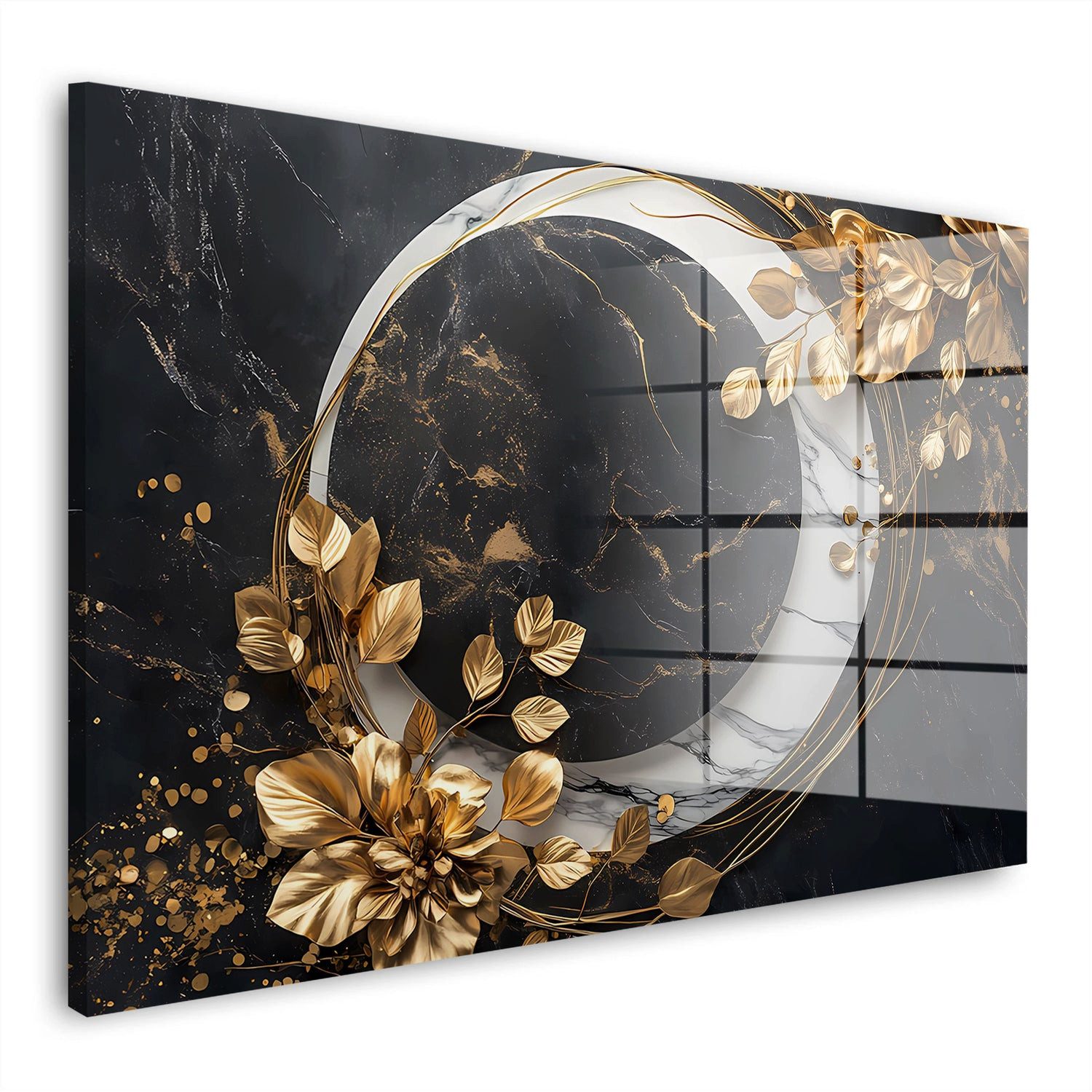 Artedinoi Acrylglasbild Elegante Marmoroptik Acrylglas Wandbild Bild Wanddeko Wohnzimmer XL