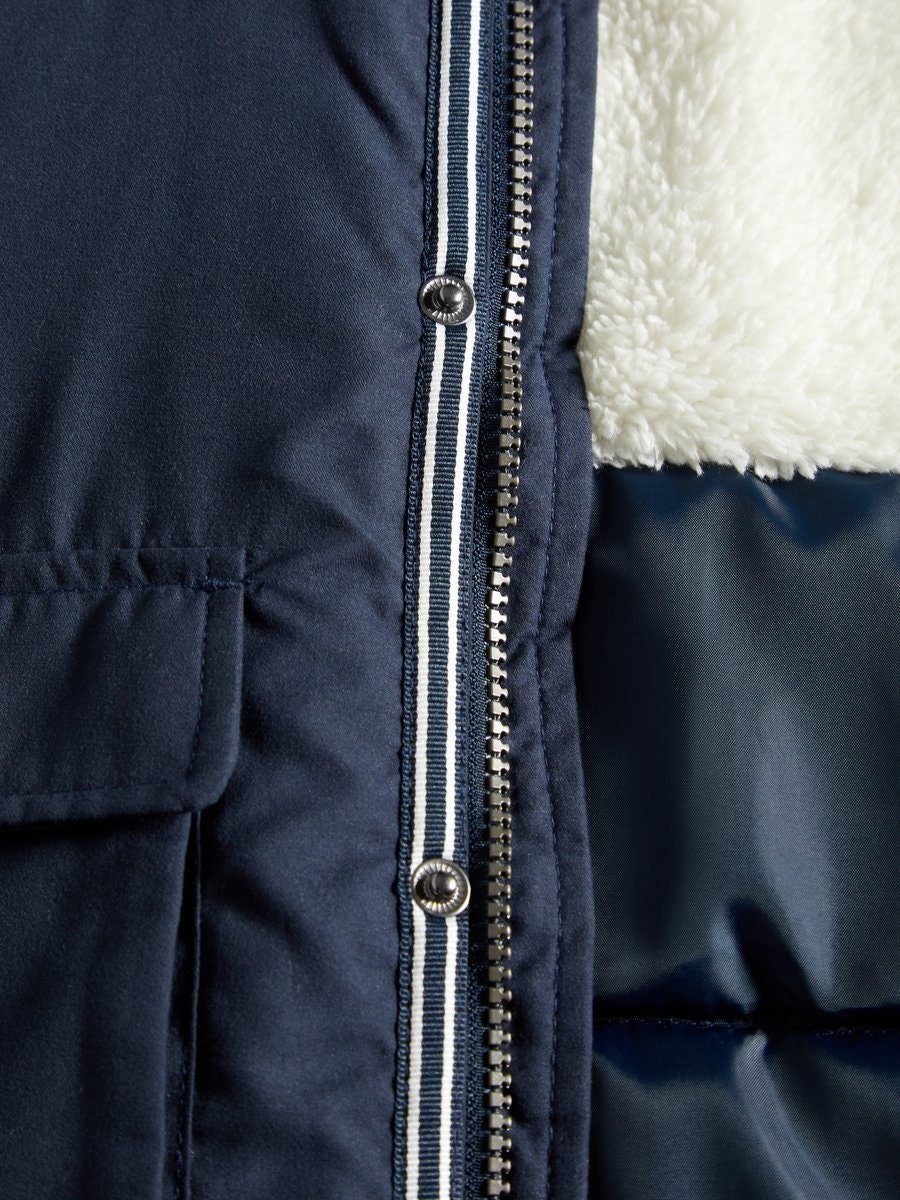Name It Winterjacke Name It Jungen Parka wattiert mit Kapuze in blau mit abnehmbarer Kapuze