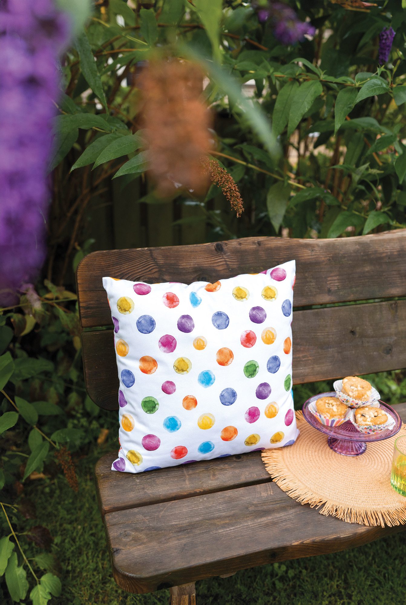 Ambiente® Dekokissen Polka Dots, Dekokissen Kissenbezüge ohne Füllung Baumwolle 40x40 cm