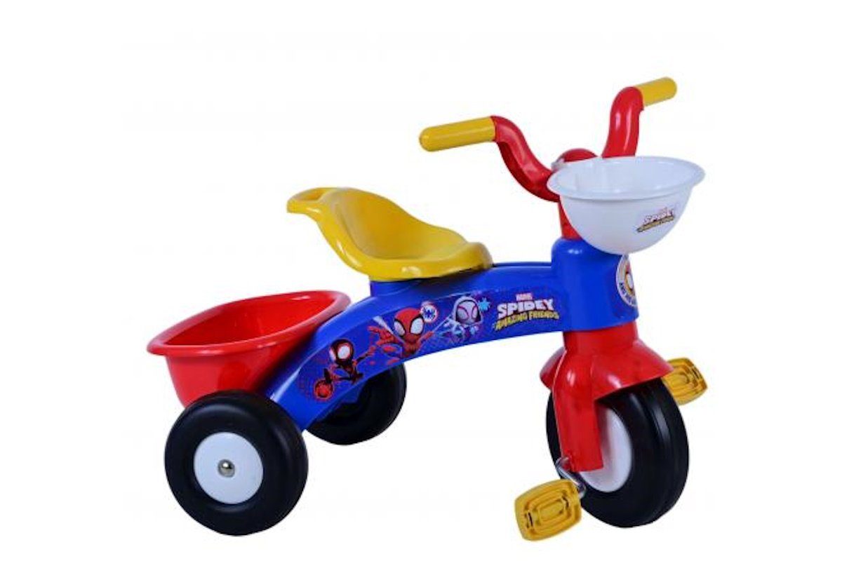 Volare Dreirad Marvel Spidey - Jungen - Blau, stabil, Handbremse, leichtgewichtig
