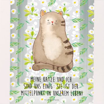 Mr. & Mrs. Panda Gartenleuchte Katze sitzend - Transparent - Geschenk, Katzendeko, Kater, Katzen, Ka