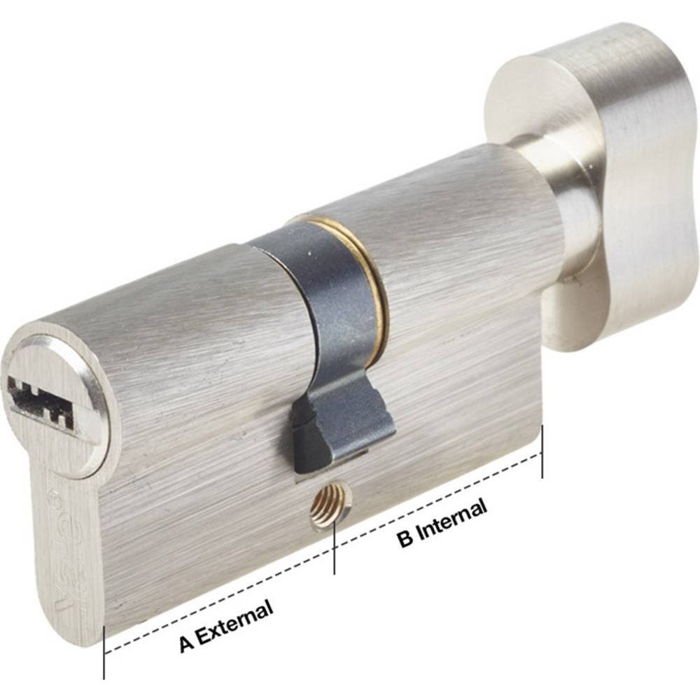 Yale Profilzylinder Profil-Knaufzylinder Serie 1000, Außen-/Innenmaß: 30/30 mm Y003 05679