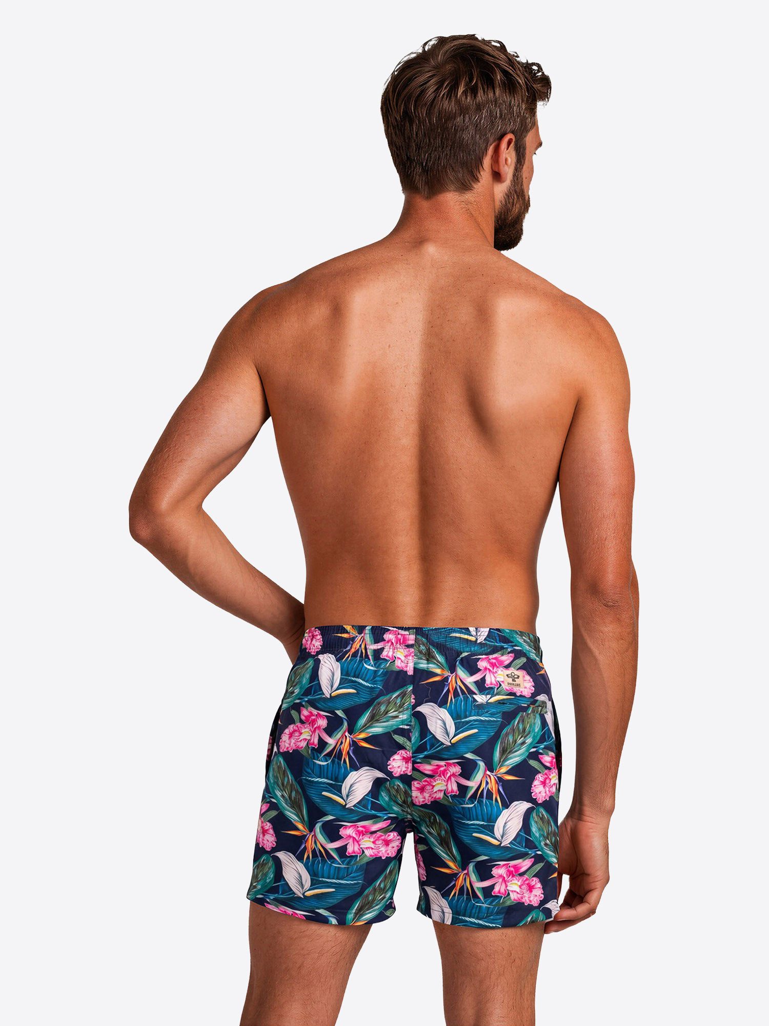 Bondi Joe Badeshorts Premium Badehose Roscoe Green ohne Netz Boardshorts schnelltrocknend