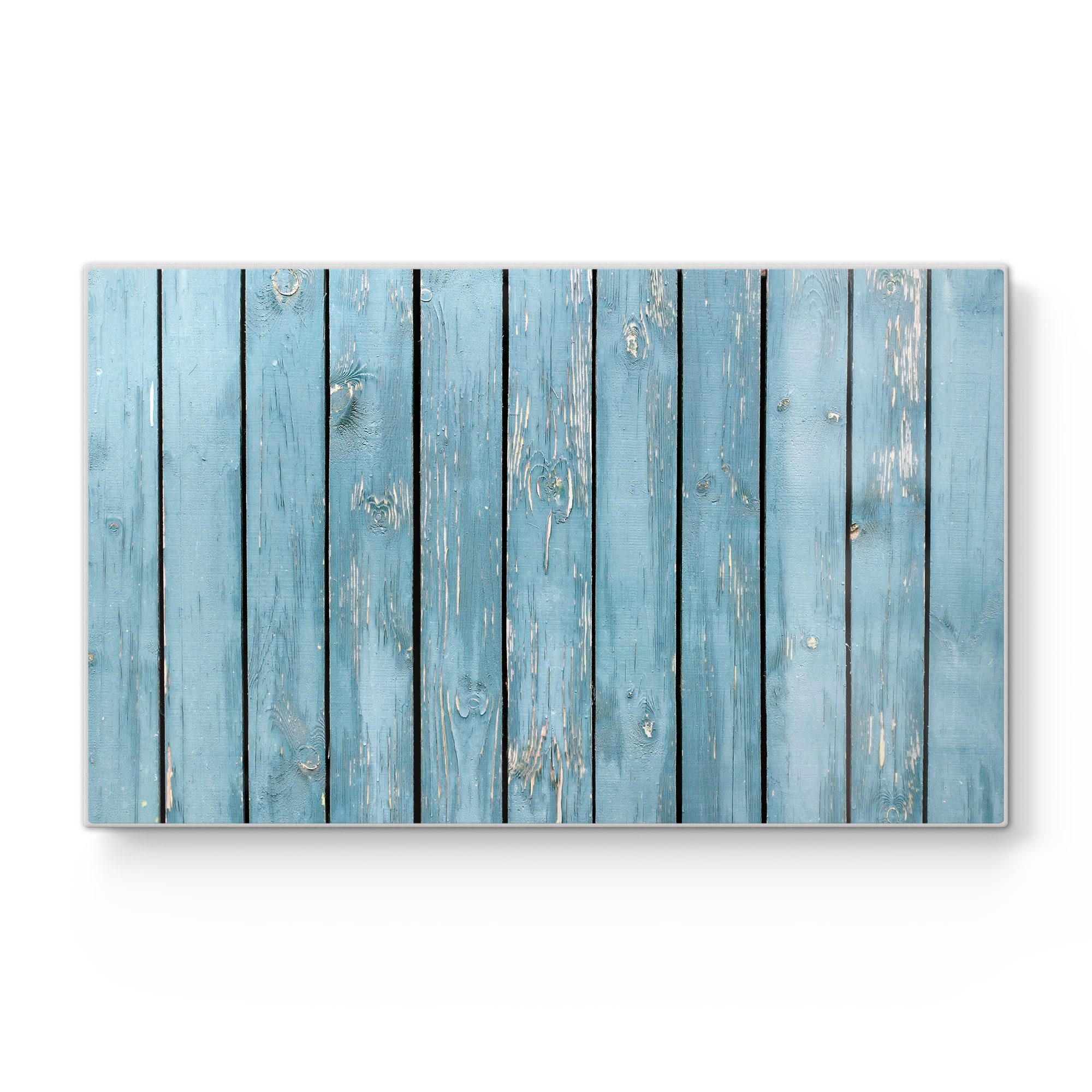 DEQORI Schneidebrett 'Rustikale Holzwand', Glas, Platte Frühstücksbrett Schneideplatte