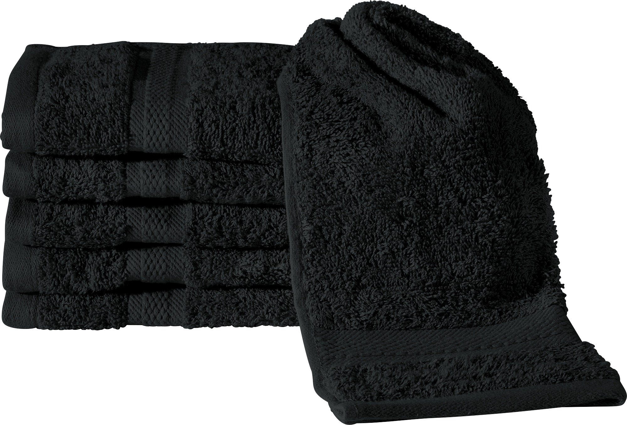 REDBEST Gästehandtuch Gästetuch "Chicago" 6er-Pack, Frottier, Walk-Frottier Uni