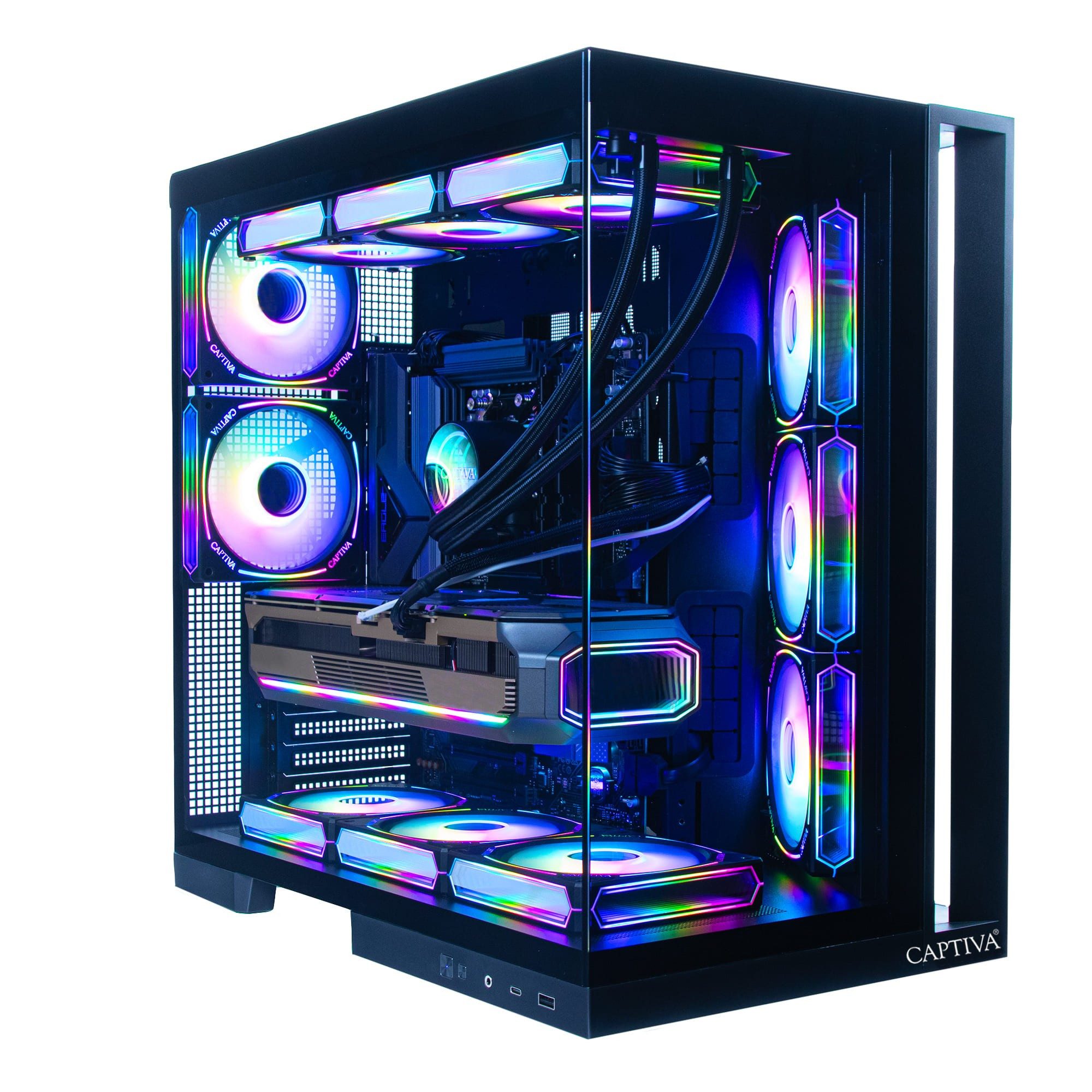 CAPTIVA Highend Gaming R10-4001 PC (AMD Ryzen 7 9850X3D, GeForce® RTX™ 5080, 64 GB RAM, 2000 GB SSD, Wasserkühlung, WLAN, Windows 11 Home)