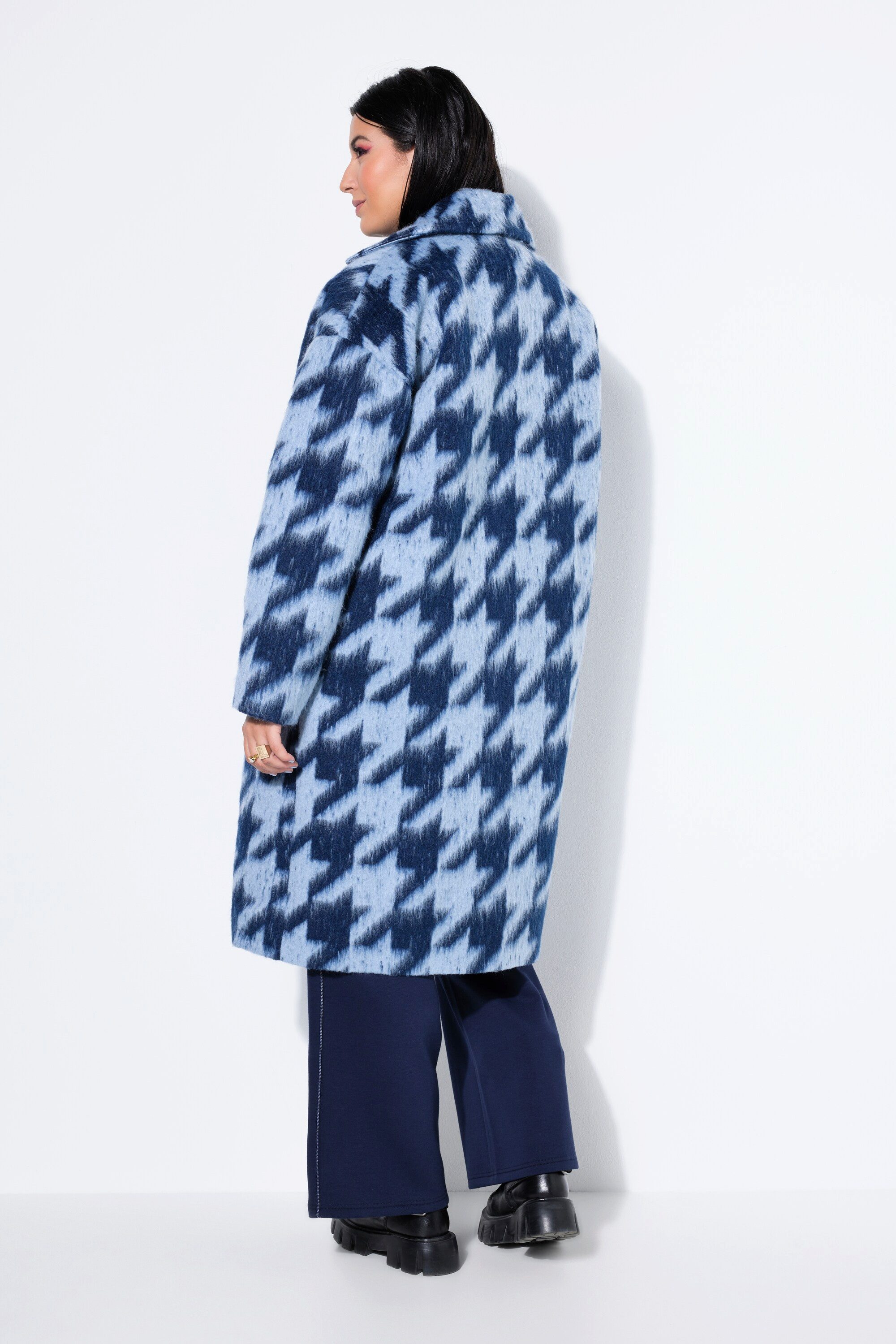 Studio Untold Wintermantel Mantel Oversize Shape Hahnentritt Reverskragen