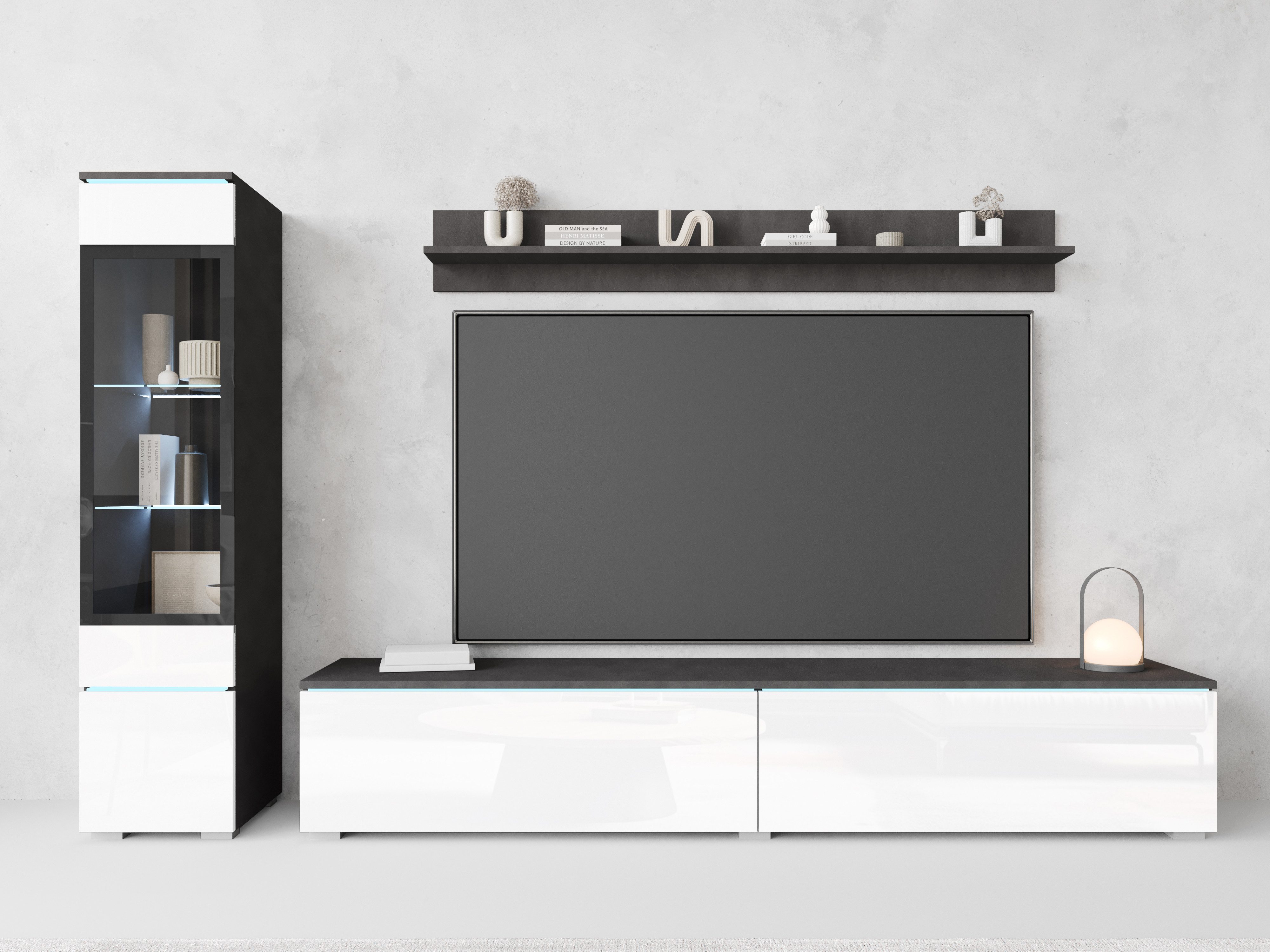 INOSIGN Wohnwand VERA I, Vitrinen Türanschlag links/rechts wechselbar, (Kom günstig online kaufen