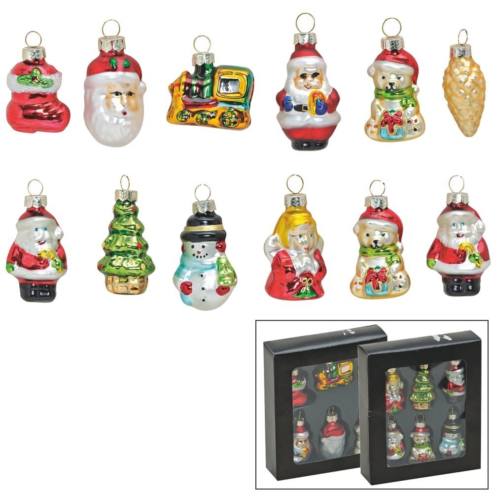 matches21 HOME & HOBBY Christbaumschmuck Weihnachtsfiguren je 5 cm 12 Stk. Set (12-tlg)