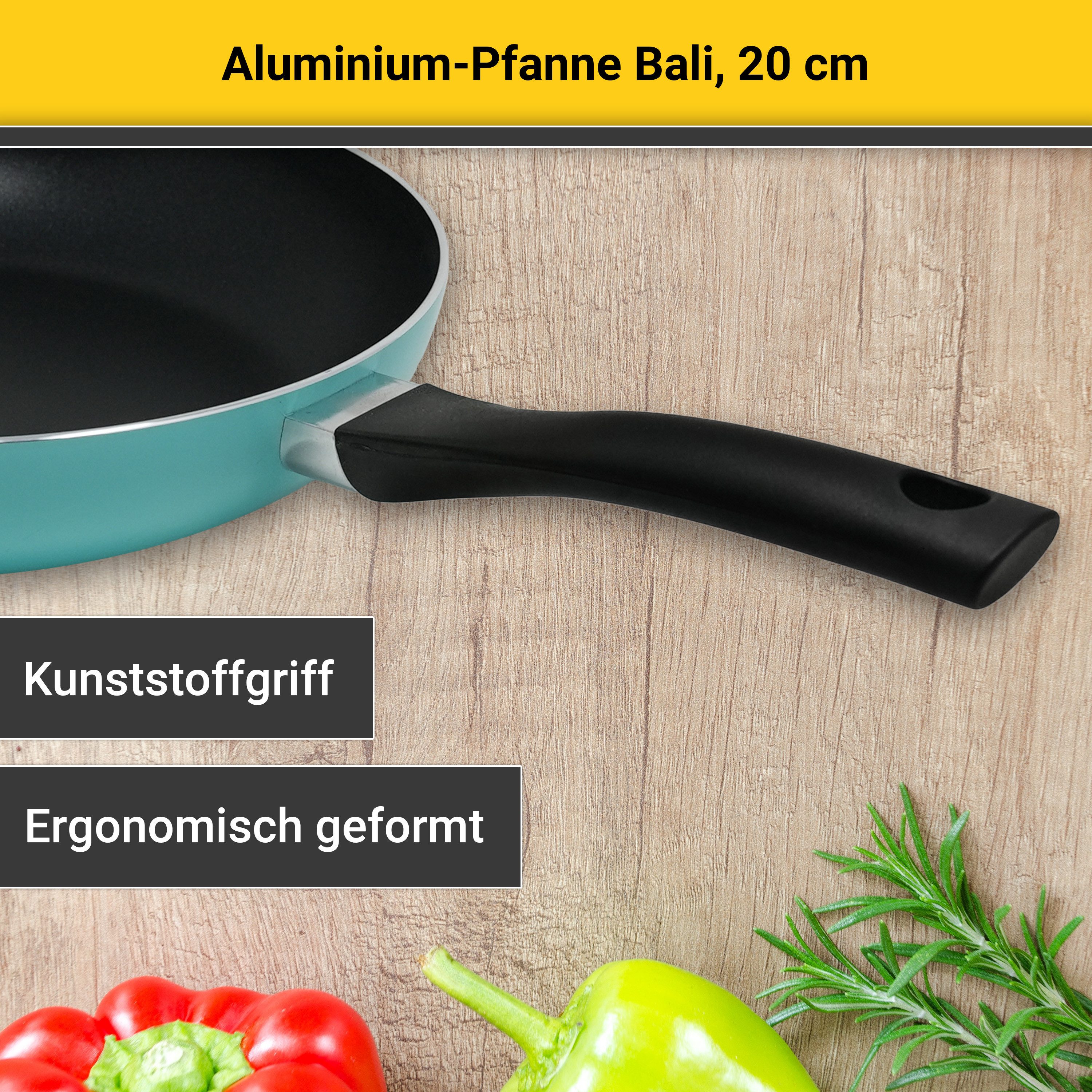 Krüger Bratpfanne Aluminium Pfanne Bali, Aluminium (1-tlg), für Induktions-Kochfelder geeignet
