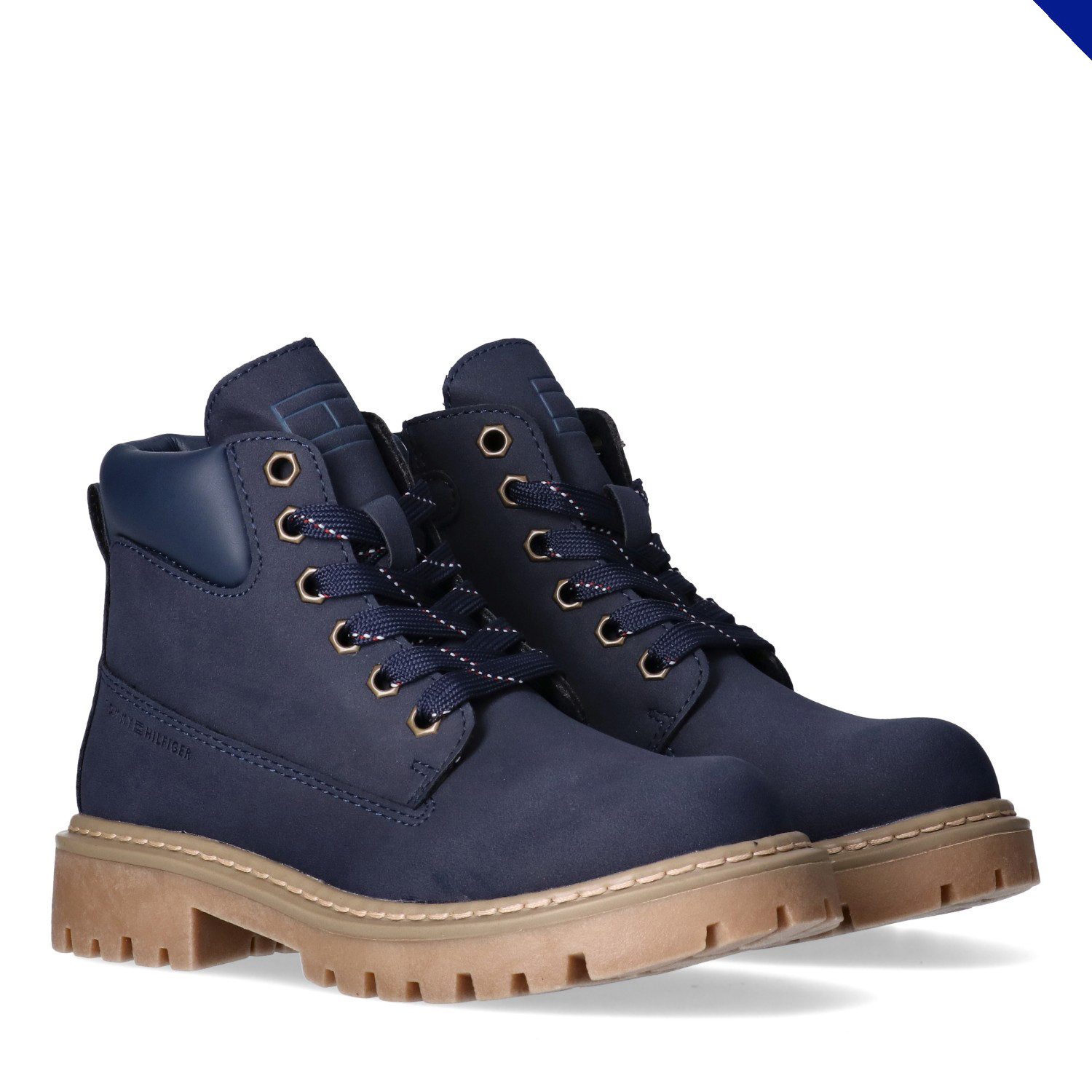 Tommy Hilfiger Schnürboots Chunky Boots, Winterboots mit Blockabsatz