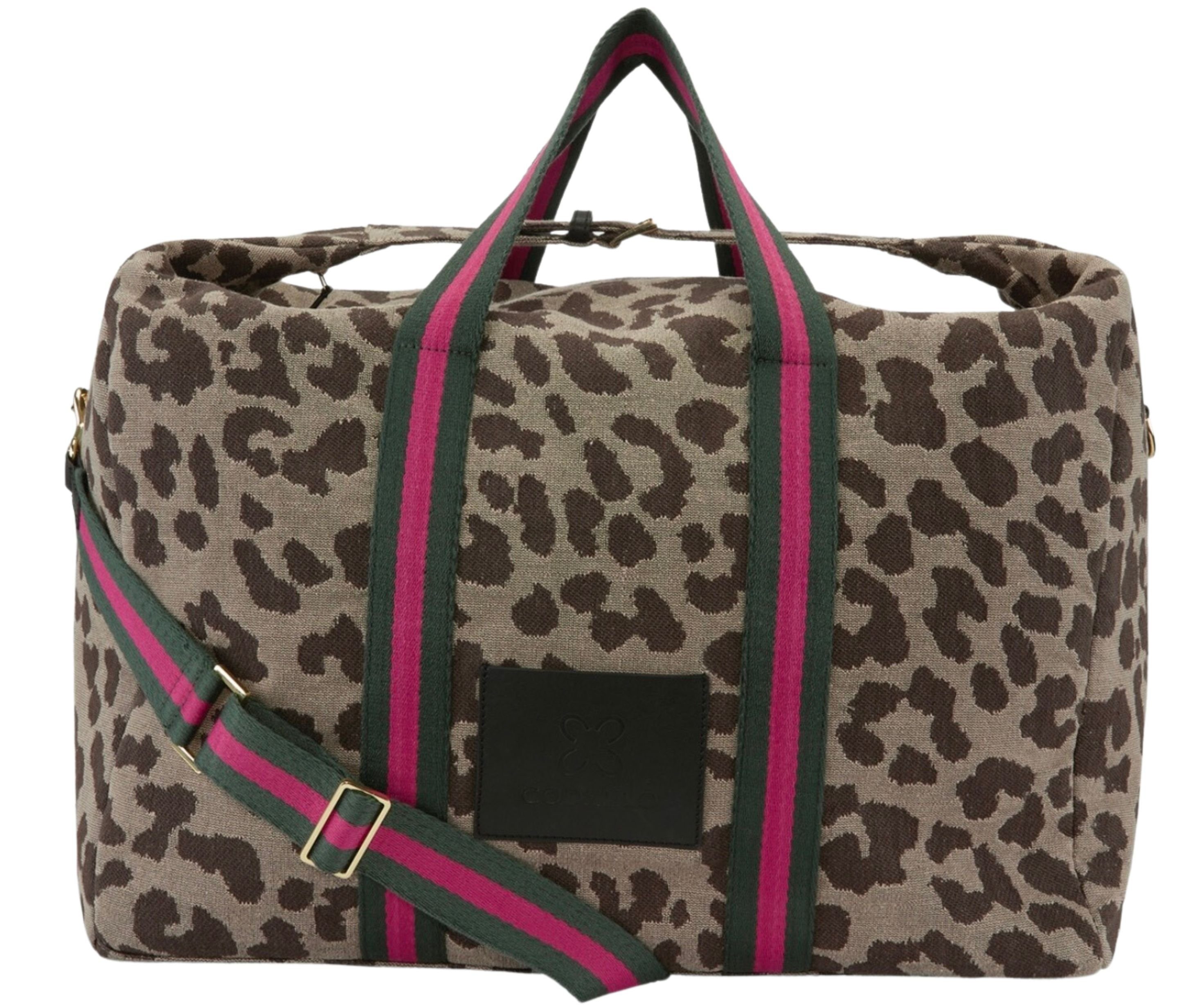 Codello Weekender Codello Weekender im Leo-Design, 2 Reisetasche Ripsband Tragehenkel aus