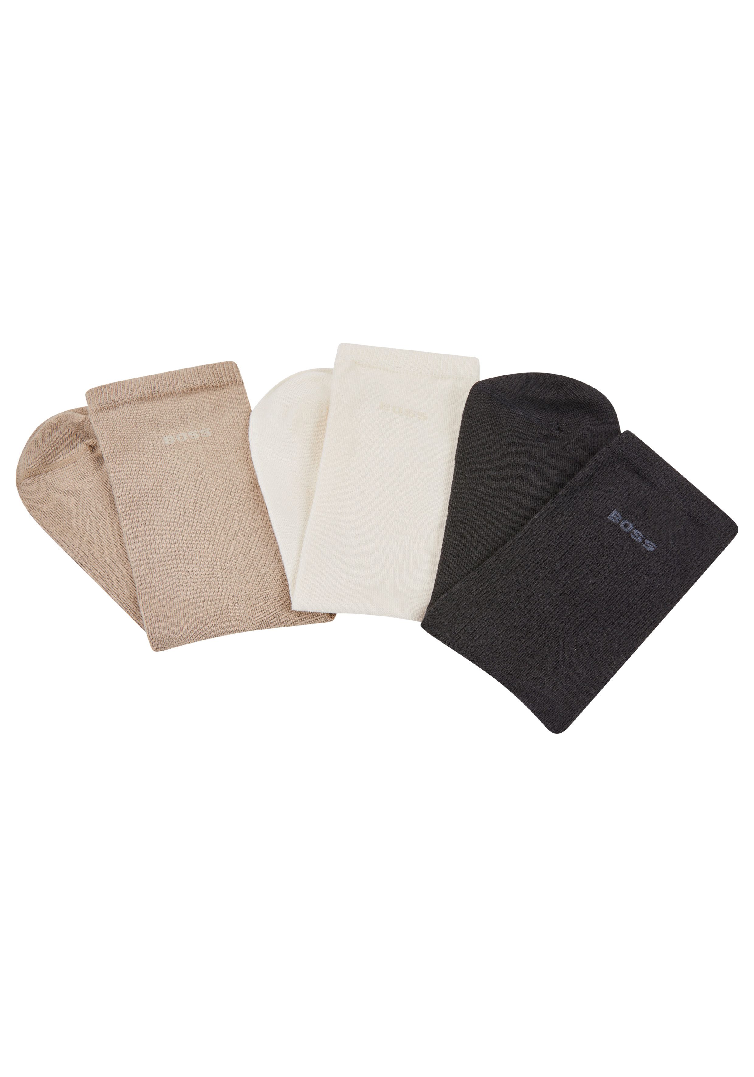 BOSS Freizeitsocken (3-Paar) mit Logoschriftzug günstig online kaufen