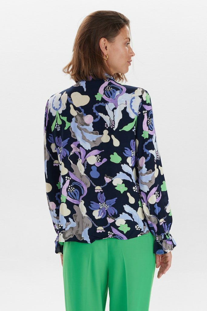 nümph Rundhalsshirt Rundkragen Longshirt für Damen (1-tlg., keine Angabe)