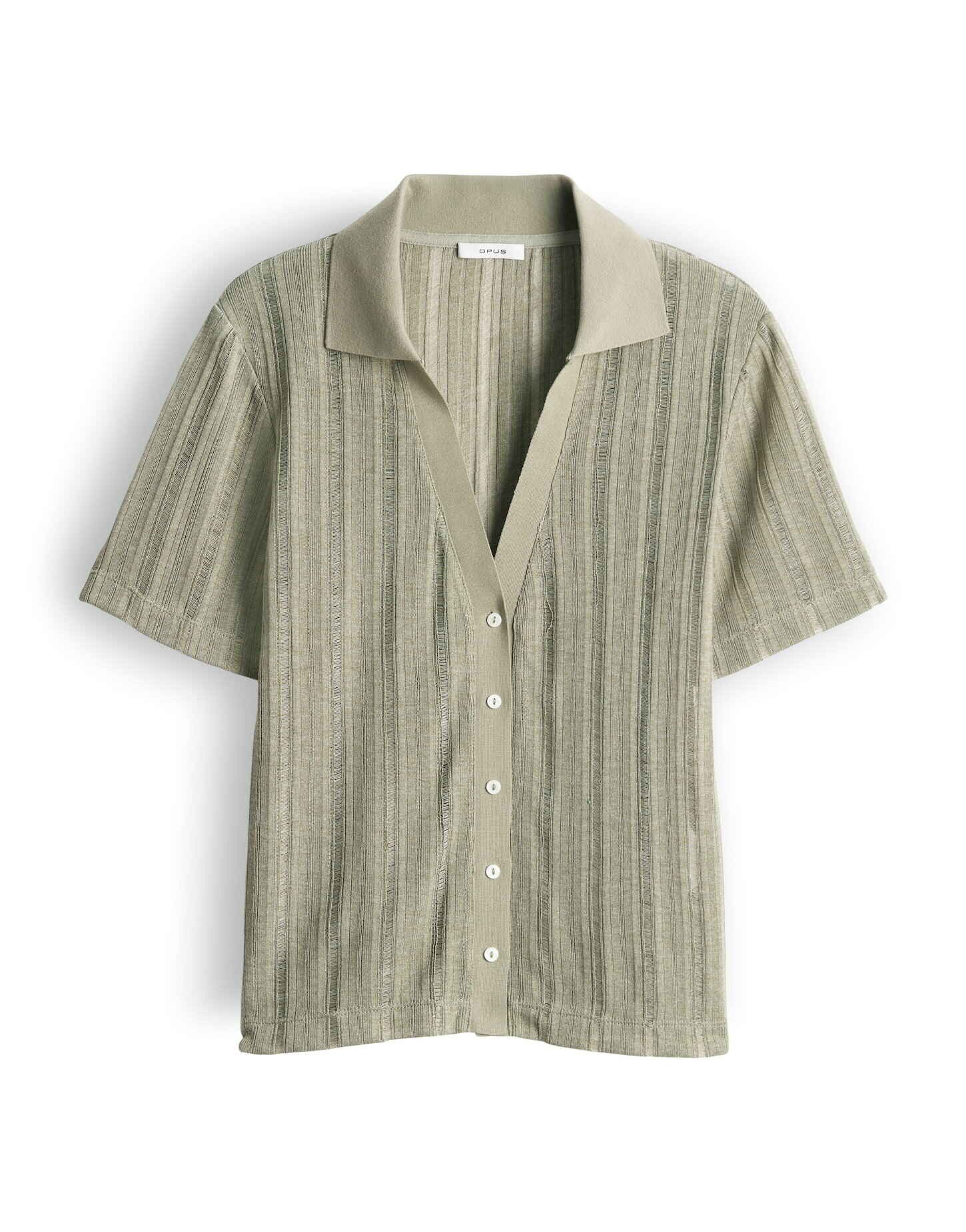 OPUS Kurzarmshirt Sugaha aus Jersey mit Lochstrukur leichte Transparenz, leichter Stoff, Casual