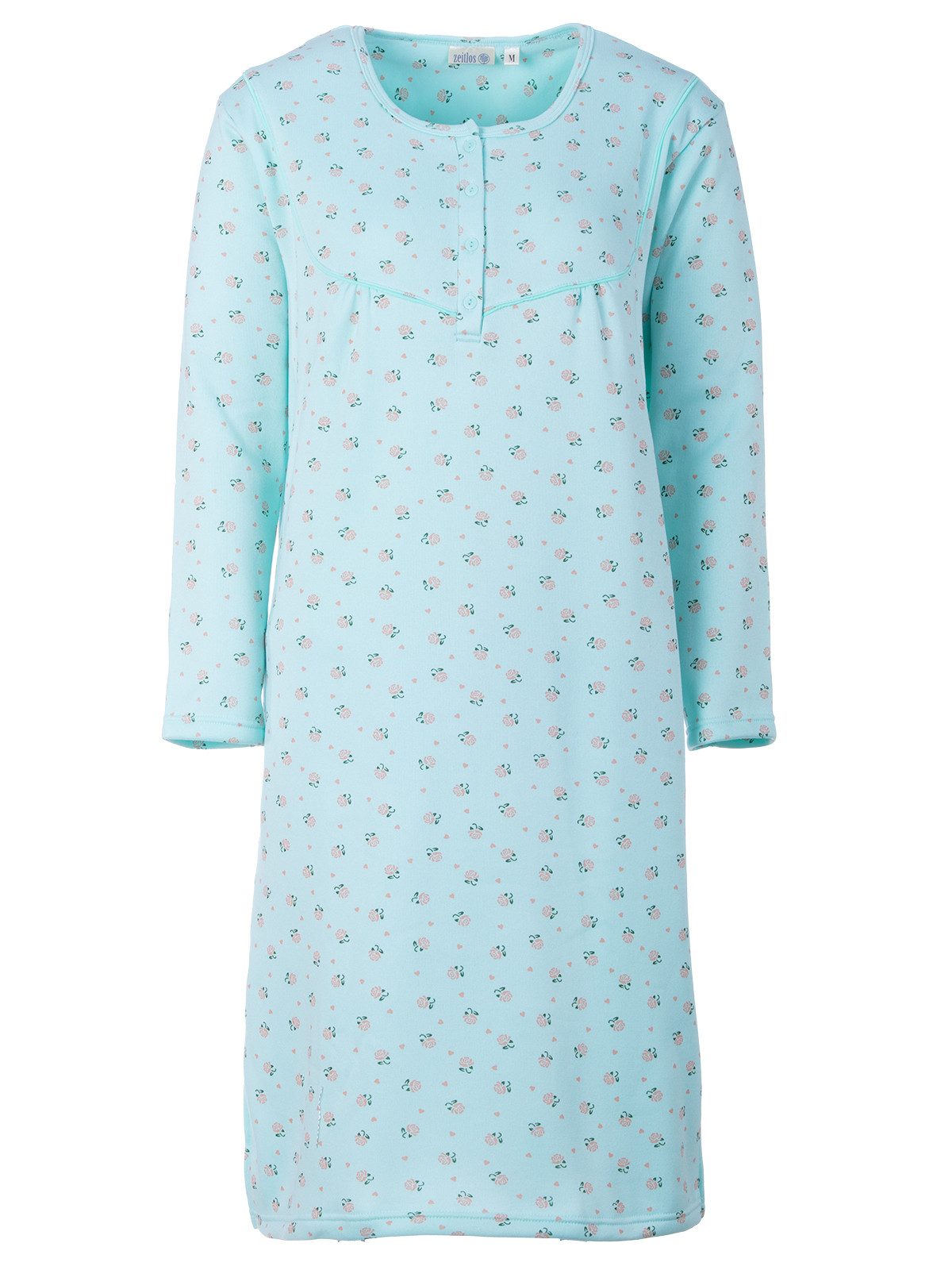 zeitlos Nachthemd Thermo Nachthemd - Romy mit Rosen und Herzen günstig online kaufen