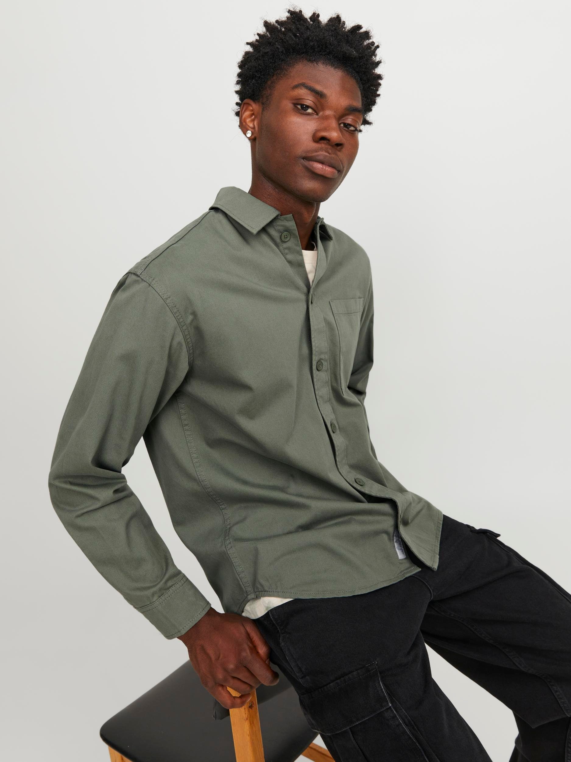 Jack & Jones Langarmhemd JCOCOLLECTIVE ZAC OVERSHIRT LS SN günstig online kaufen