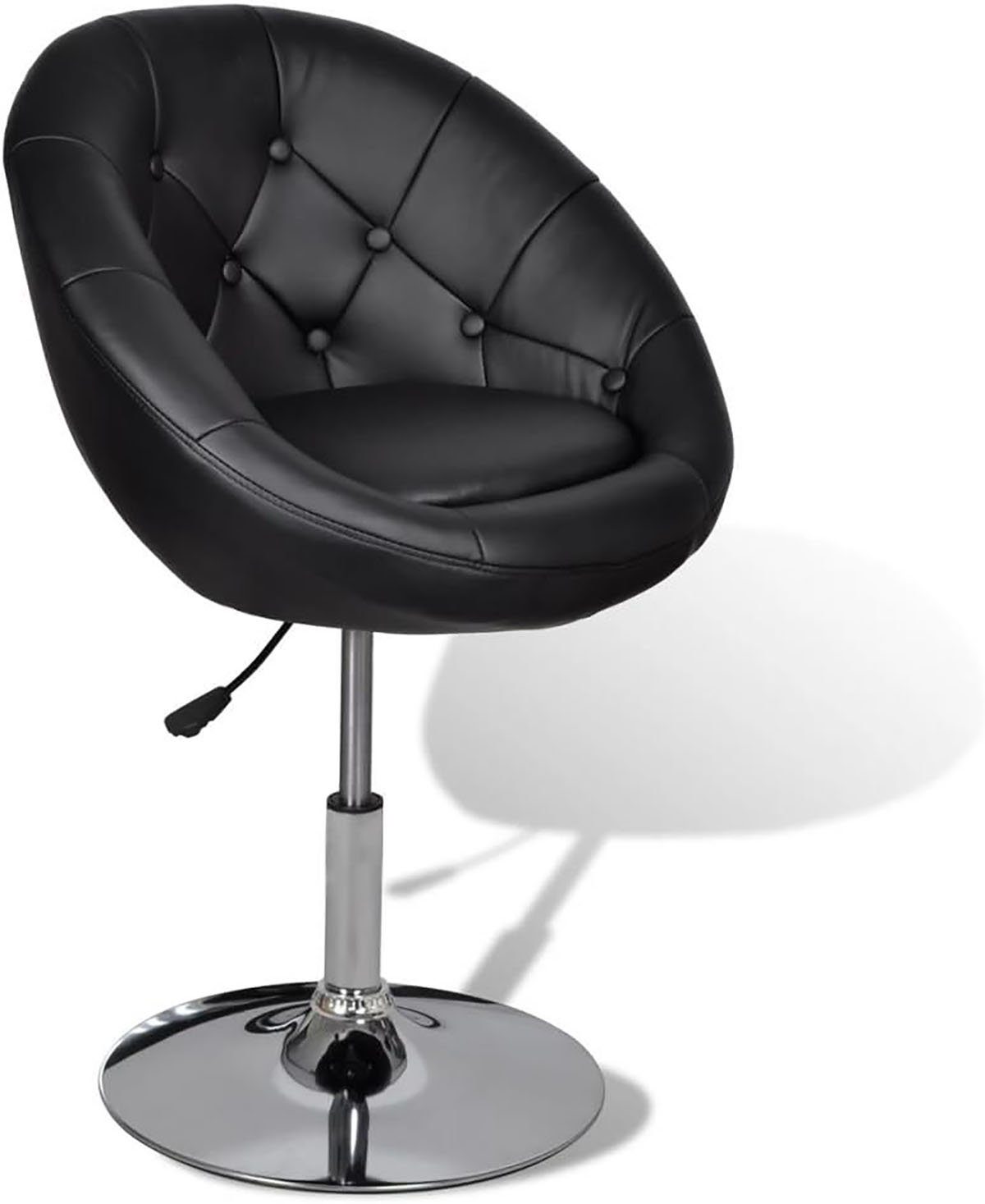 Stuhl aus Kunstleder DOTMALL schwarzem Barhocker