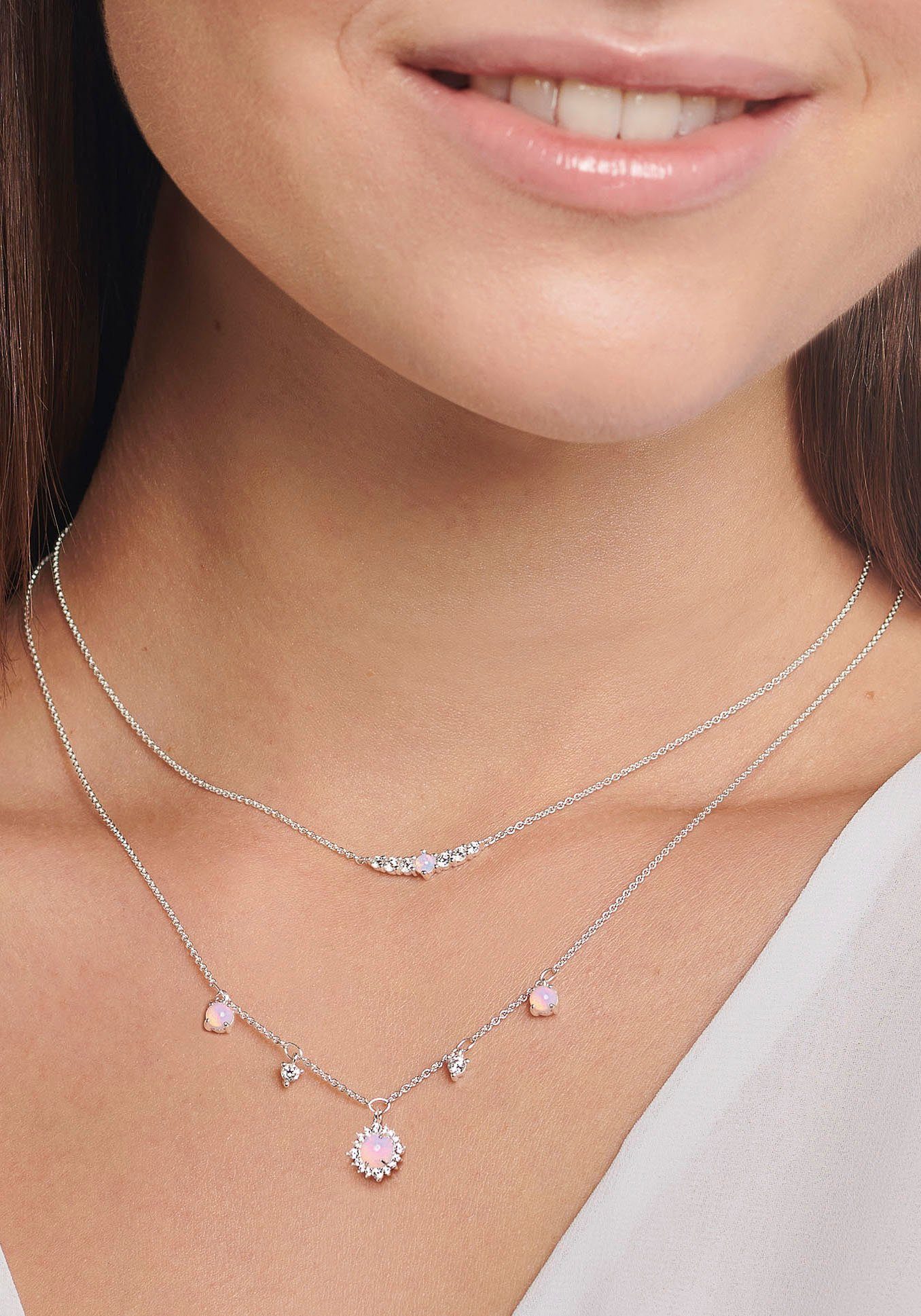 THOMAS SABO Kette mit Anhänger Opal-Imi...