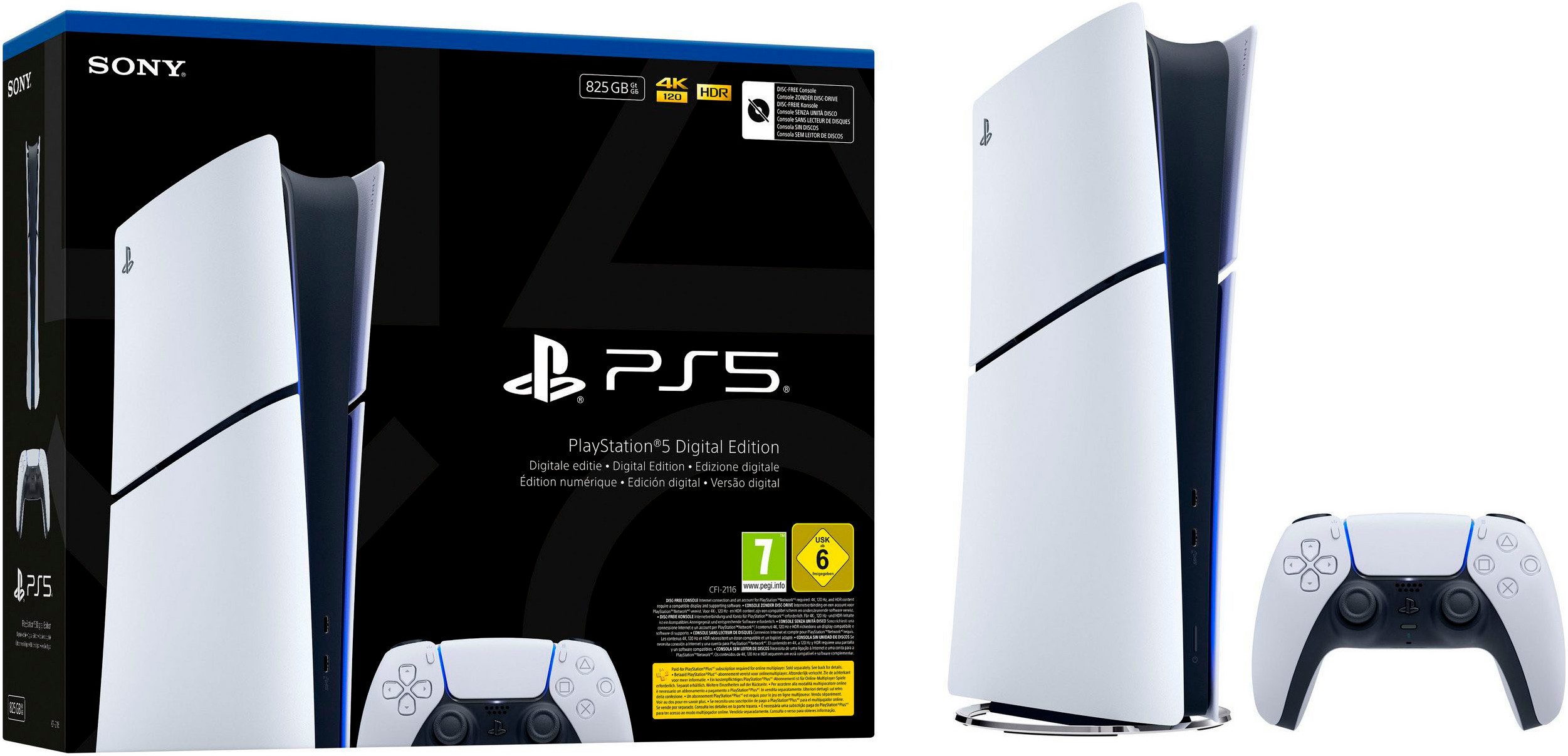 PlayStation 5 Digital Edition (Slim) inkl. zweitem DualSense Wireless-Controller