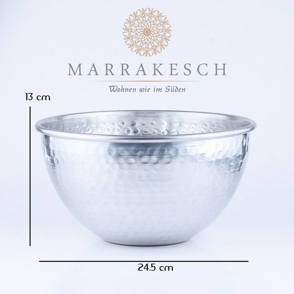 Erla Schale 24cm, Marrakesch Mediterran Dekoschale Interior Handarbeit St), & (1 Servierschale Orient Dekoschale,