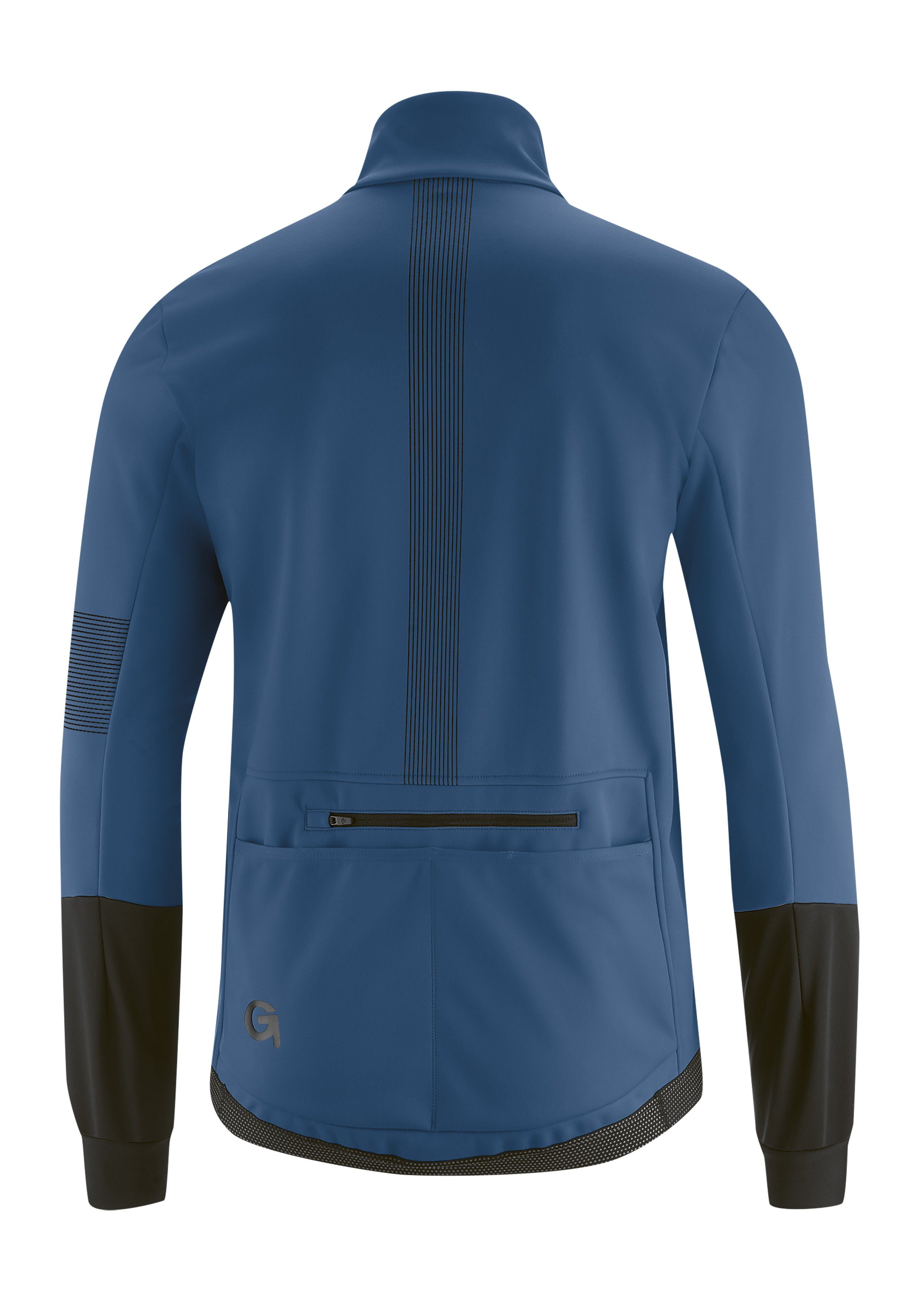 Gonso Fahrradjacke Valaff Herren Softshell-Jacke, wasserabweisend und Windjacke dunkelblau atmungsaktiv